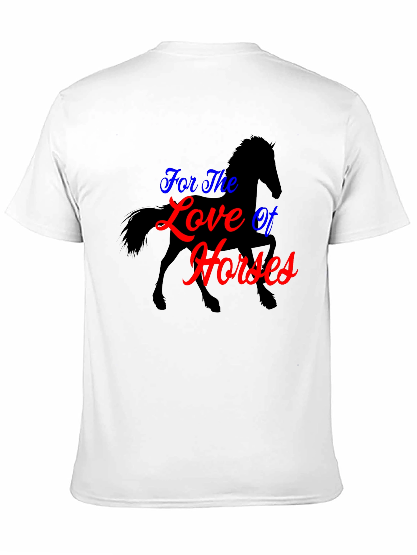 For the Love of Horses Black T-Shirt