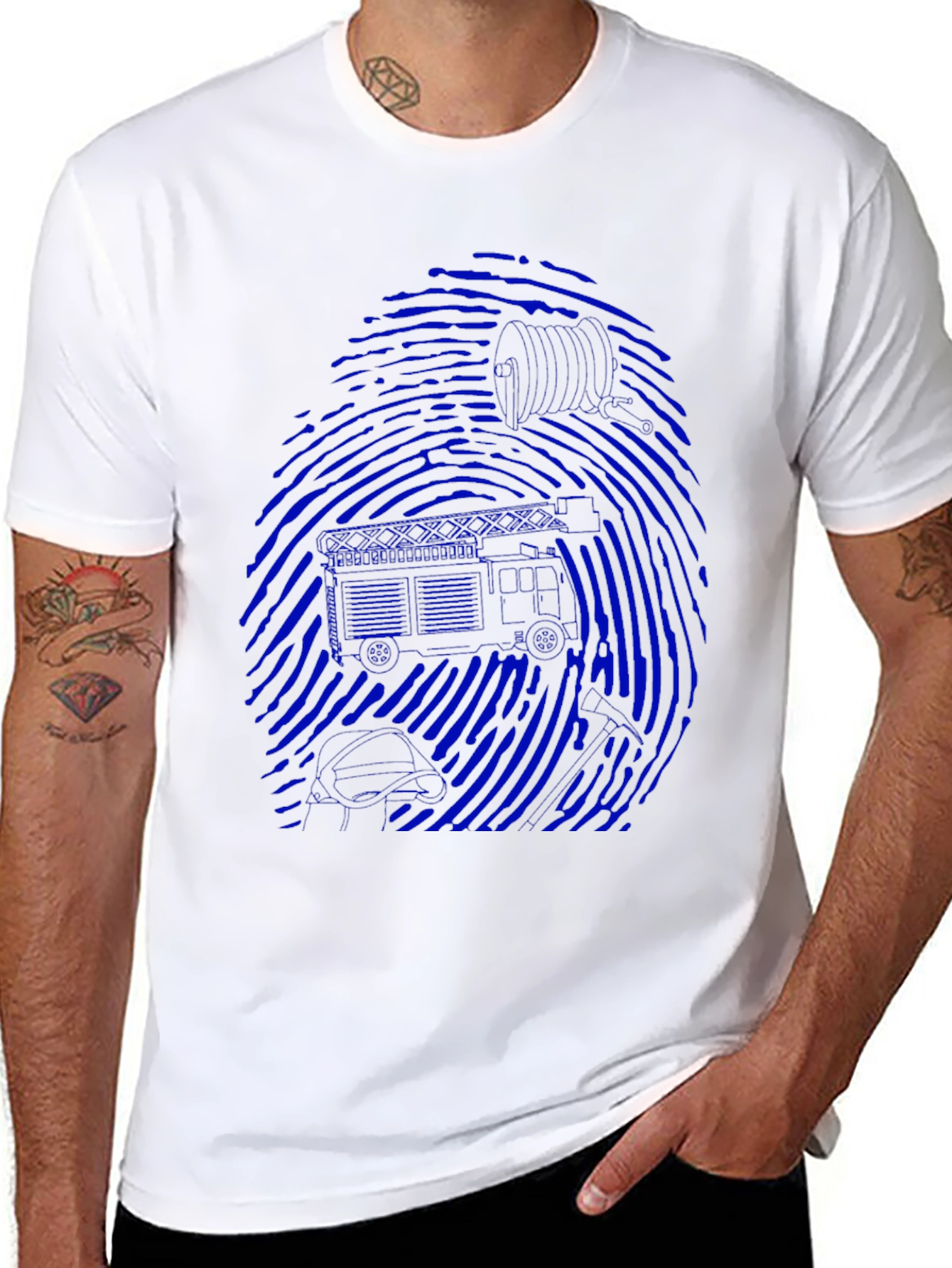 Tech Fingerprint T-Shirt - Black