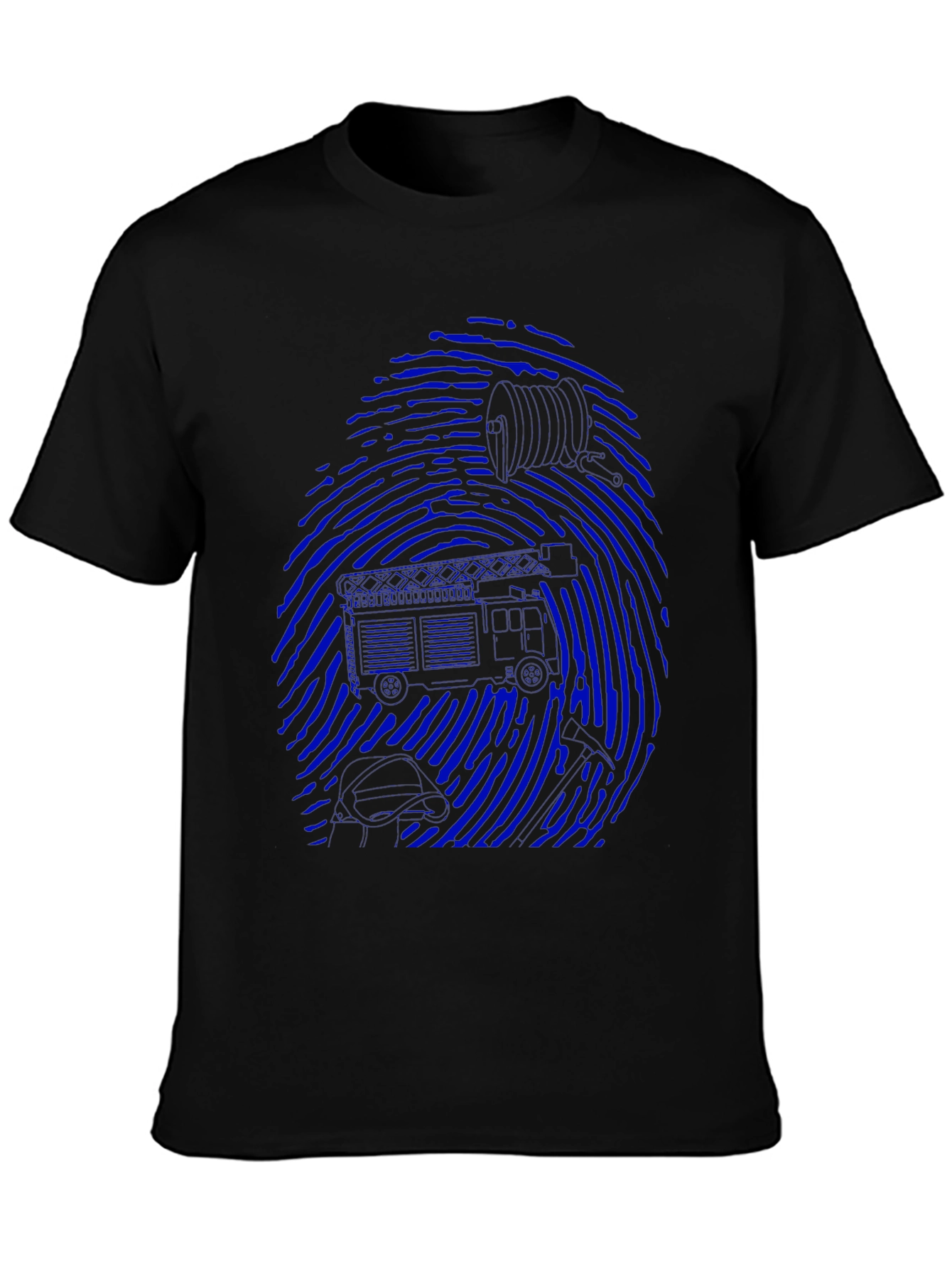 Tech Fingerprint T-Shirt - Black