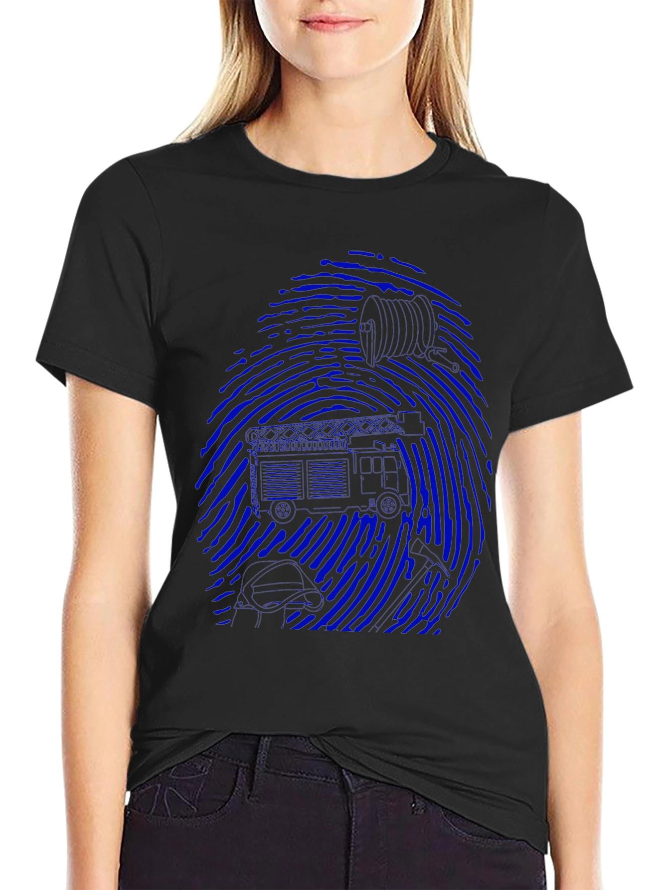 Tech Fingerprint T-Shirt - Black