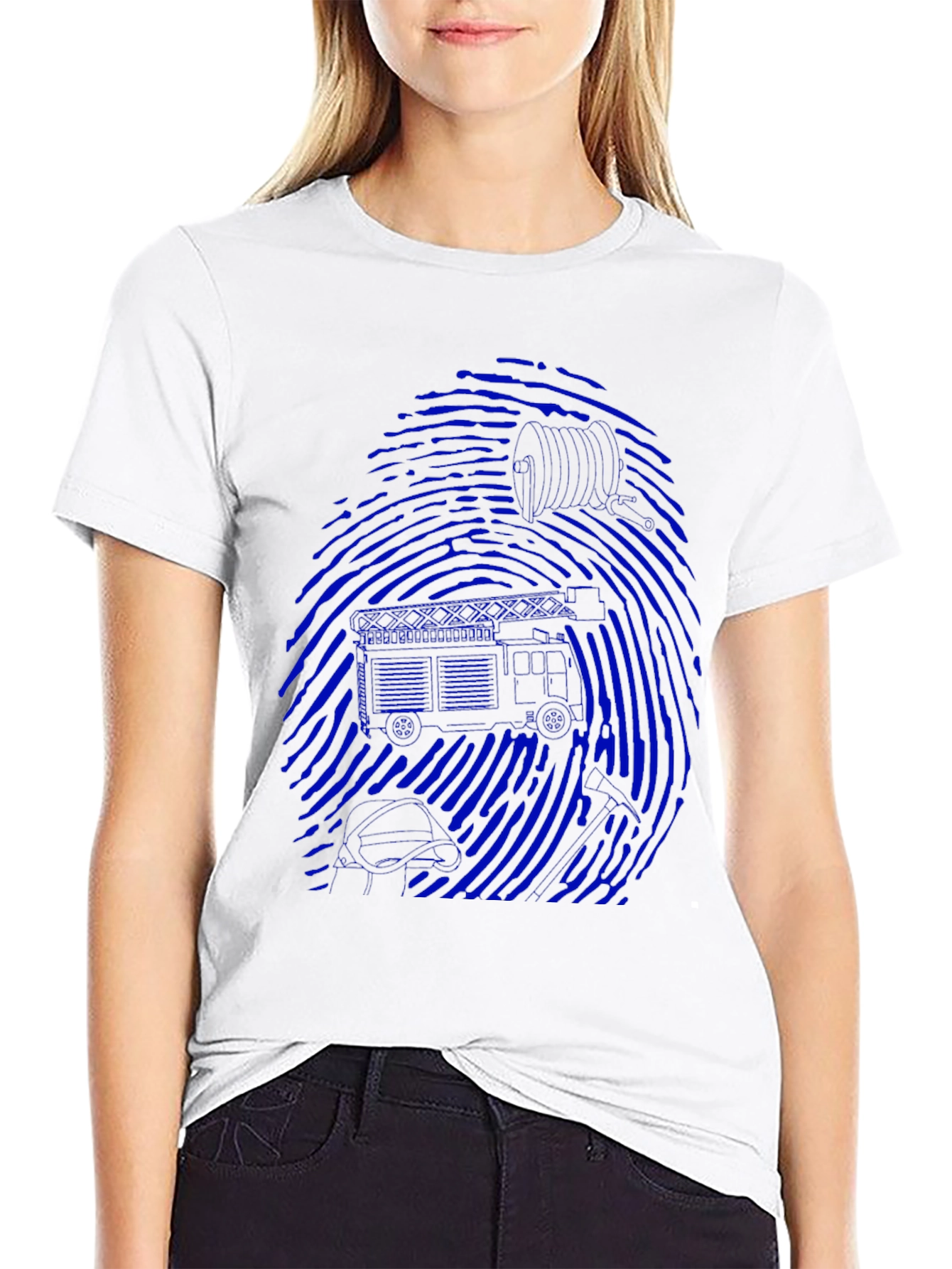 Tech Fingerprint T-Shirt - Black