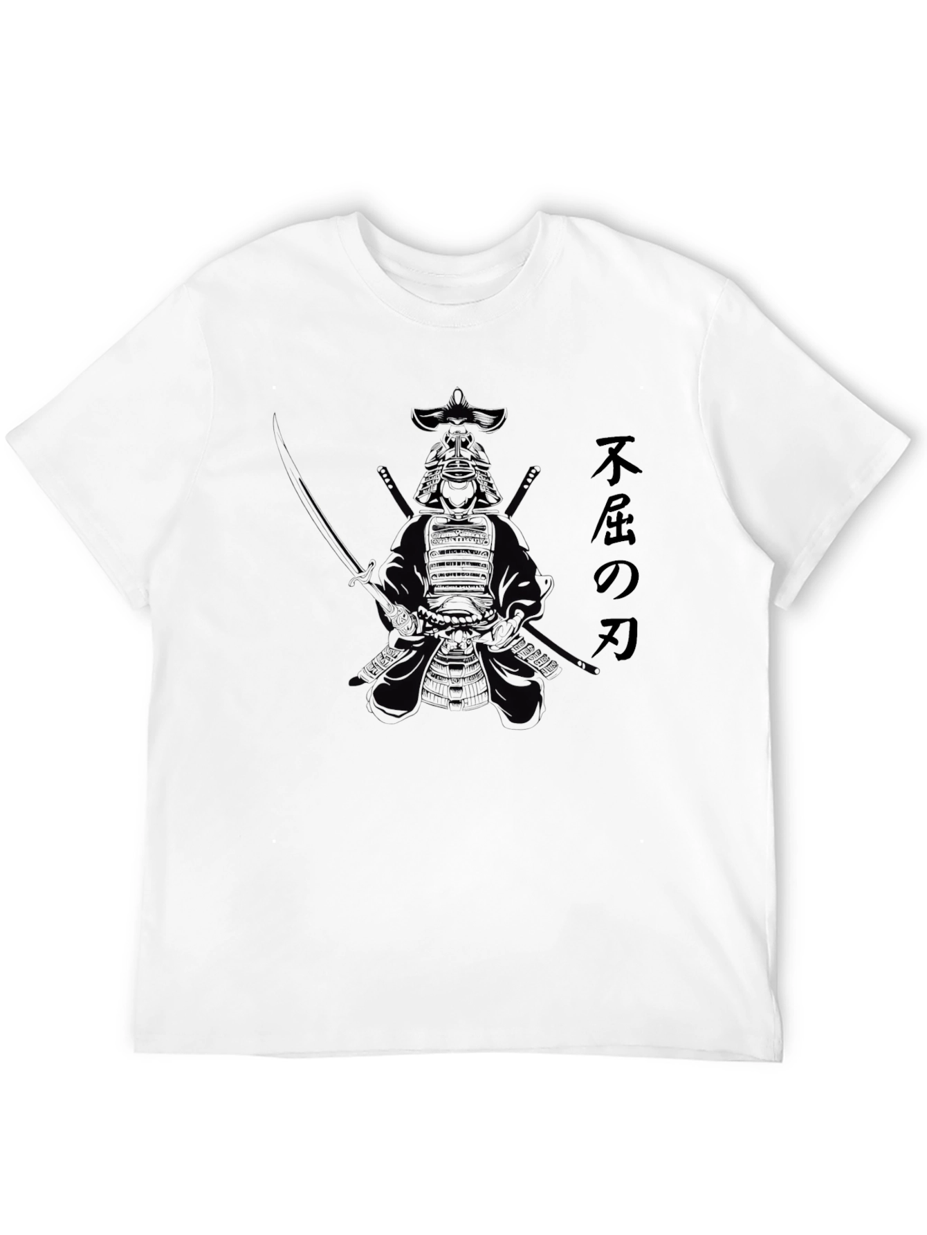 Samurai Graphic T-Shirt - Black Cotton Blend