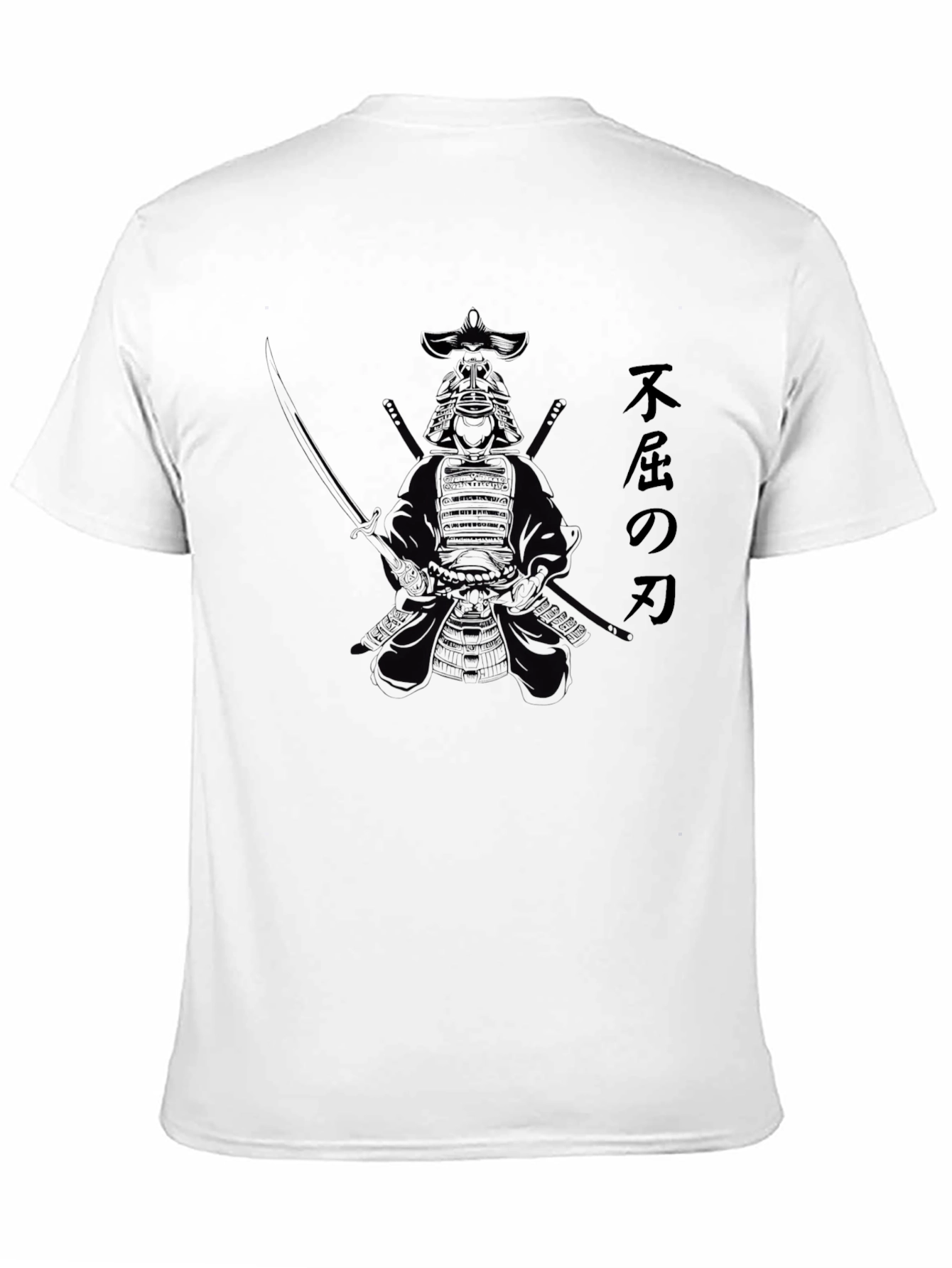 Samurai Graphic T-Shirt - Black Cotton Blend