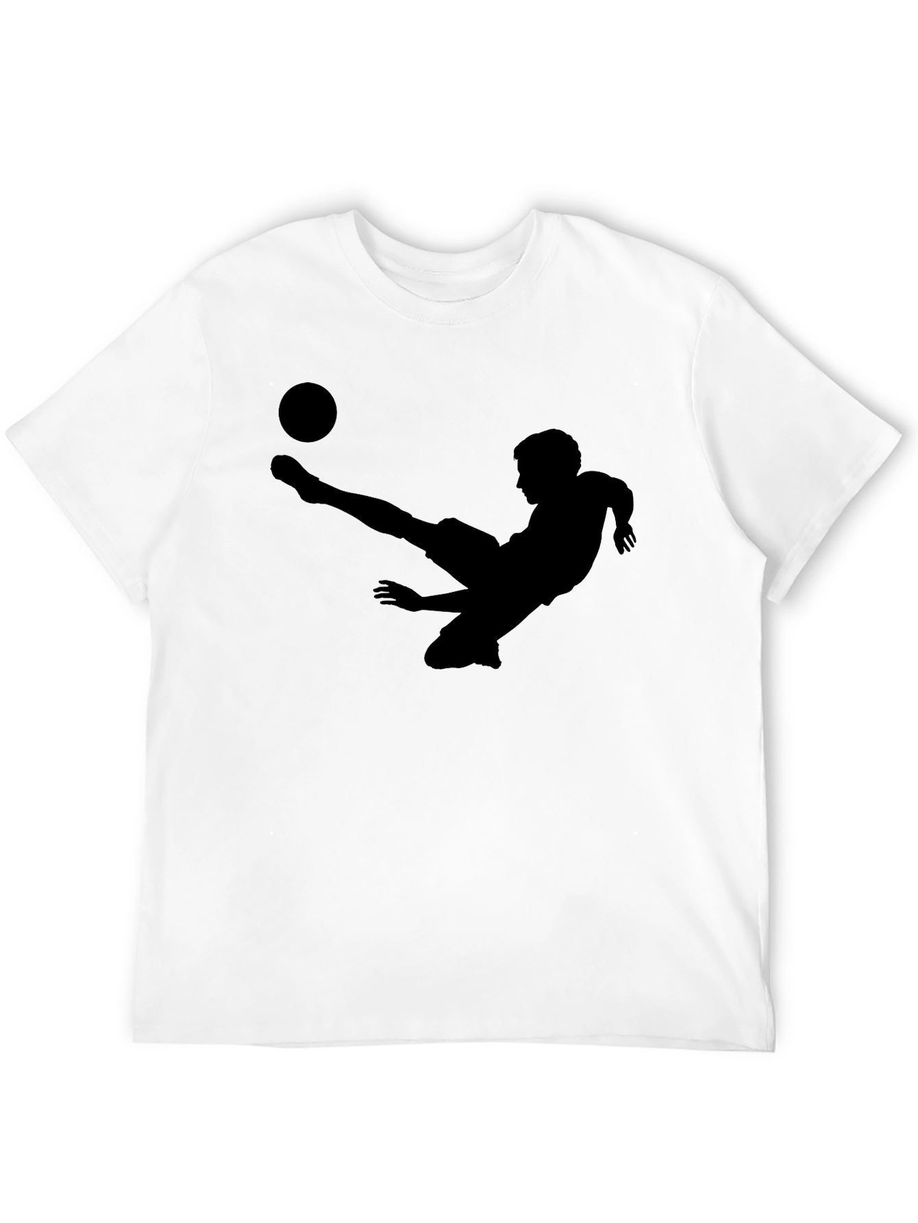 Soccer Player Silhouette Graphic T-Shirt