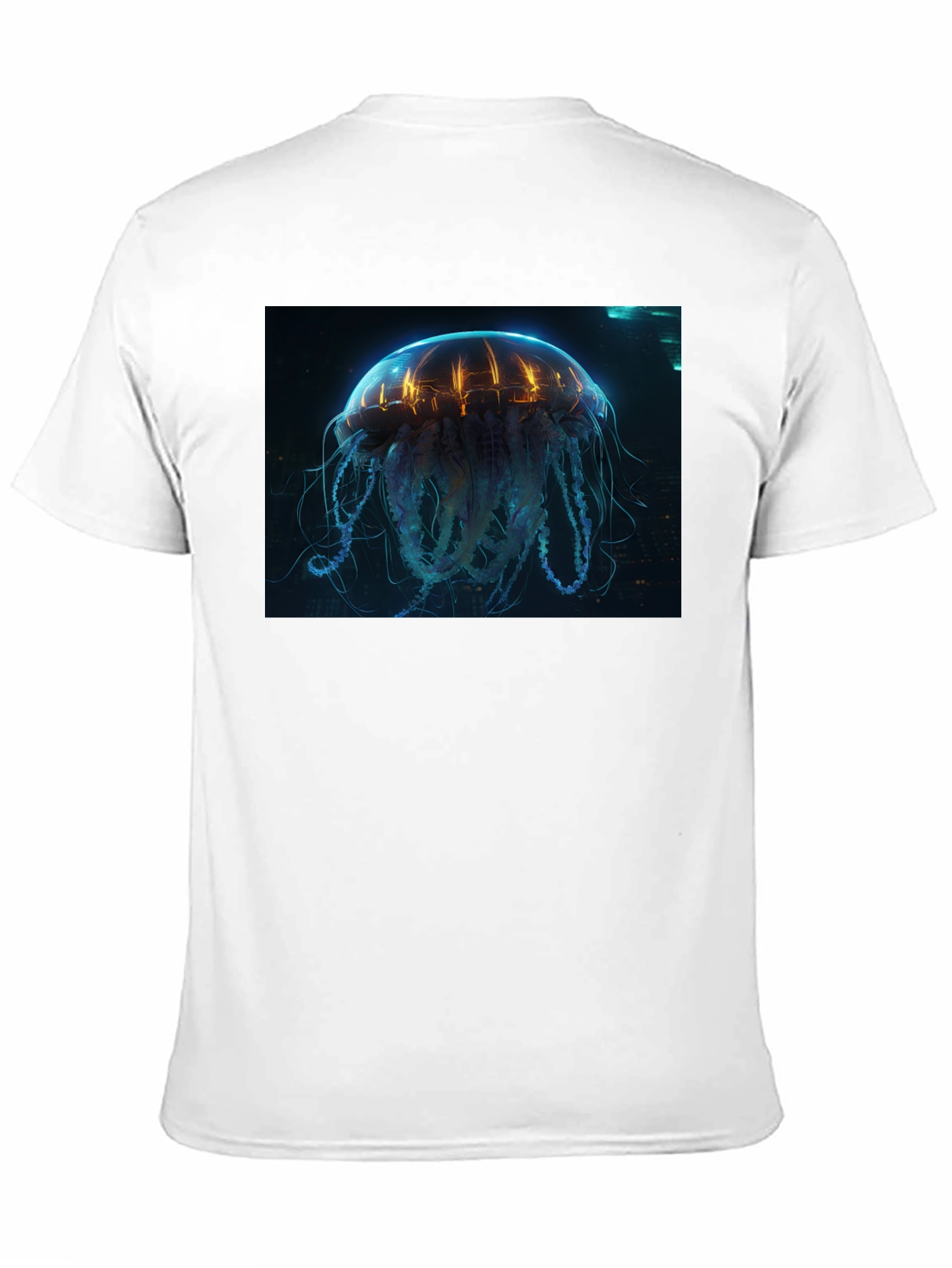 Cyberpunk Jellyfish Graphic Tee - Sci-Fi Style Shirt