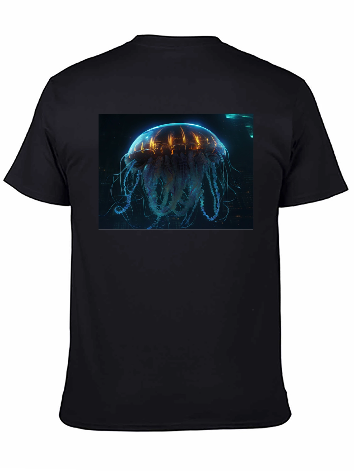 Cyberpunk Jellyfish Graphic Tee - Sci-Fi Style Shirt