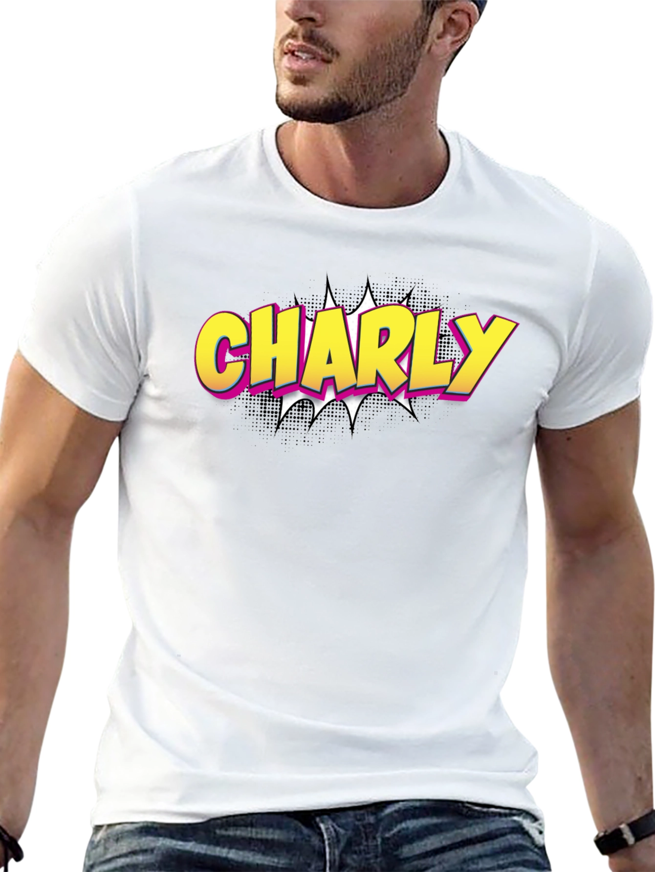 Charly Graphic Print Black T-Shirt
