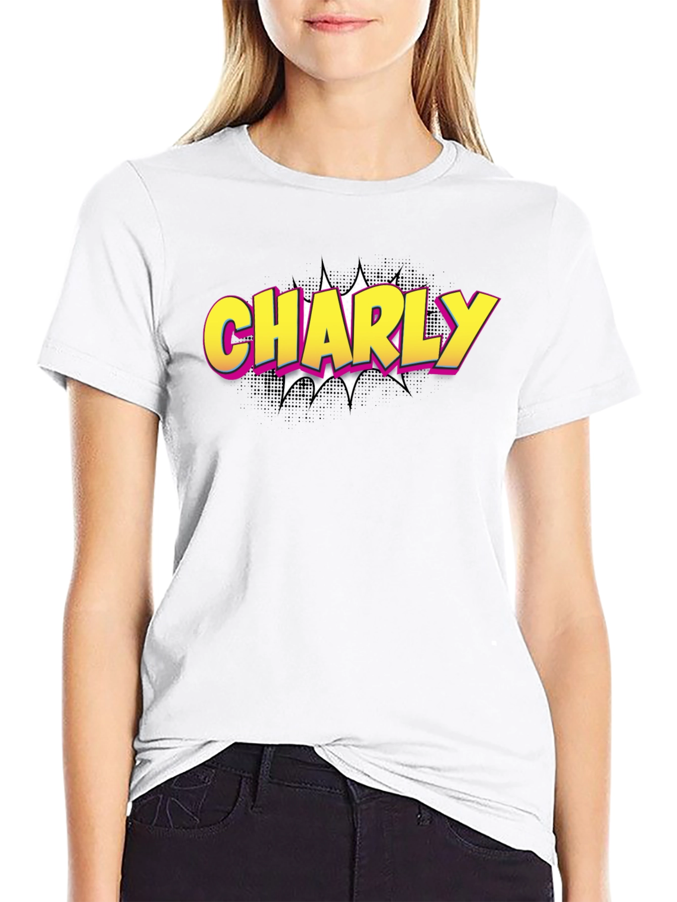 Charly Graphic Print Black T-Shirt