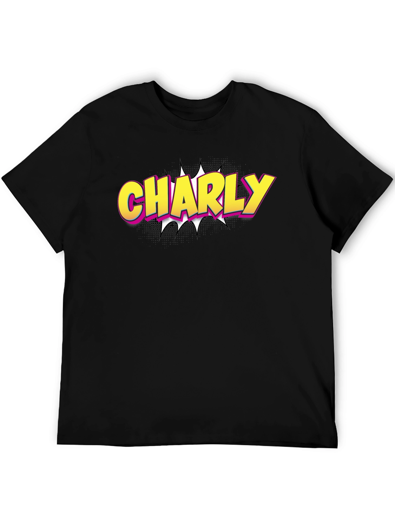 Charly Graphic Print Black T-Shirt