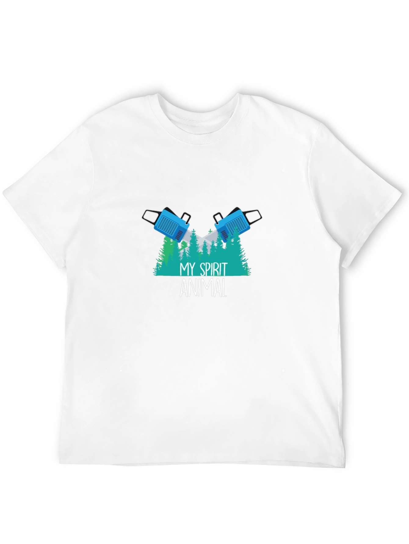 My Spirit Animal Lumberjack Chainsaw Graphic T-Shirt