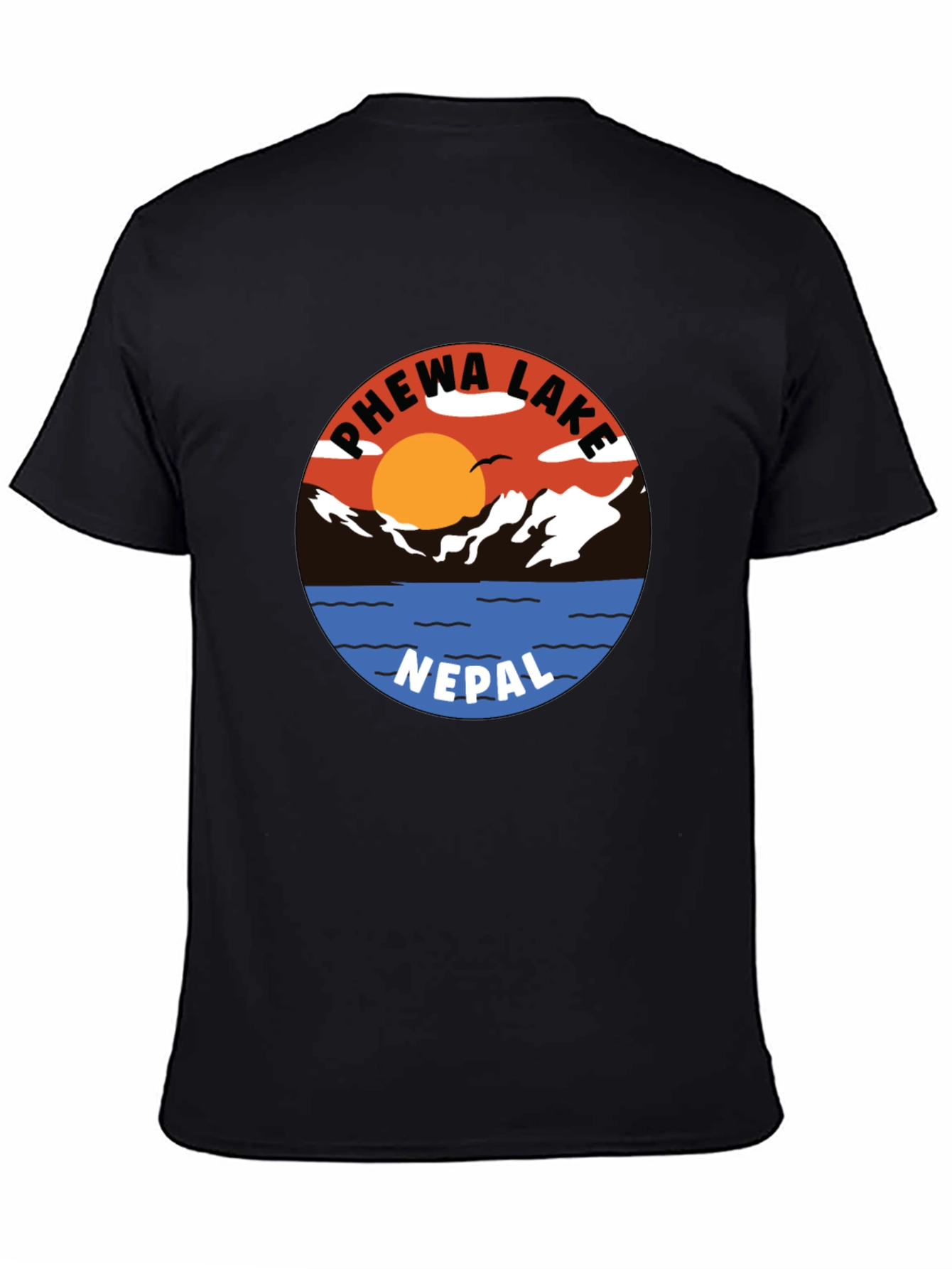 Phewa Lake Nepal Graphic Tee - Nature Lovers T-Shirt
