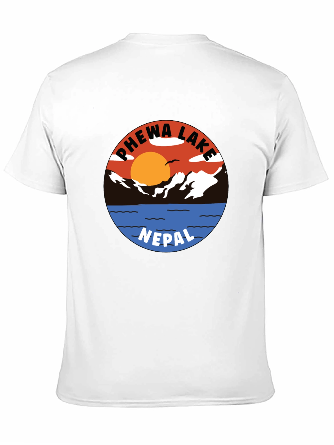 Phewa Lake Nepal Graphic Tee - Nature Lovers T-Shirt