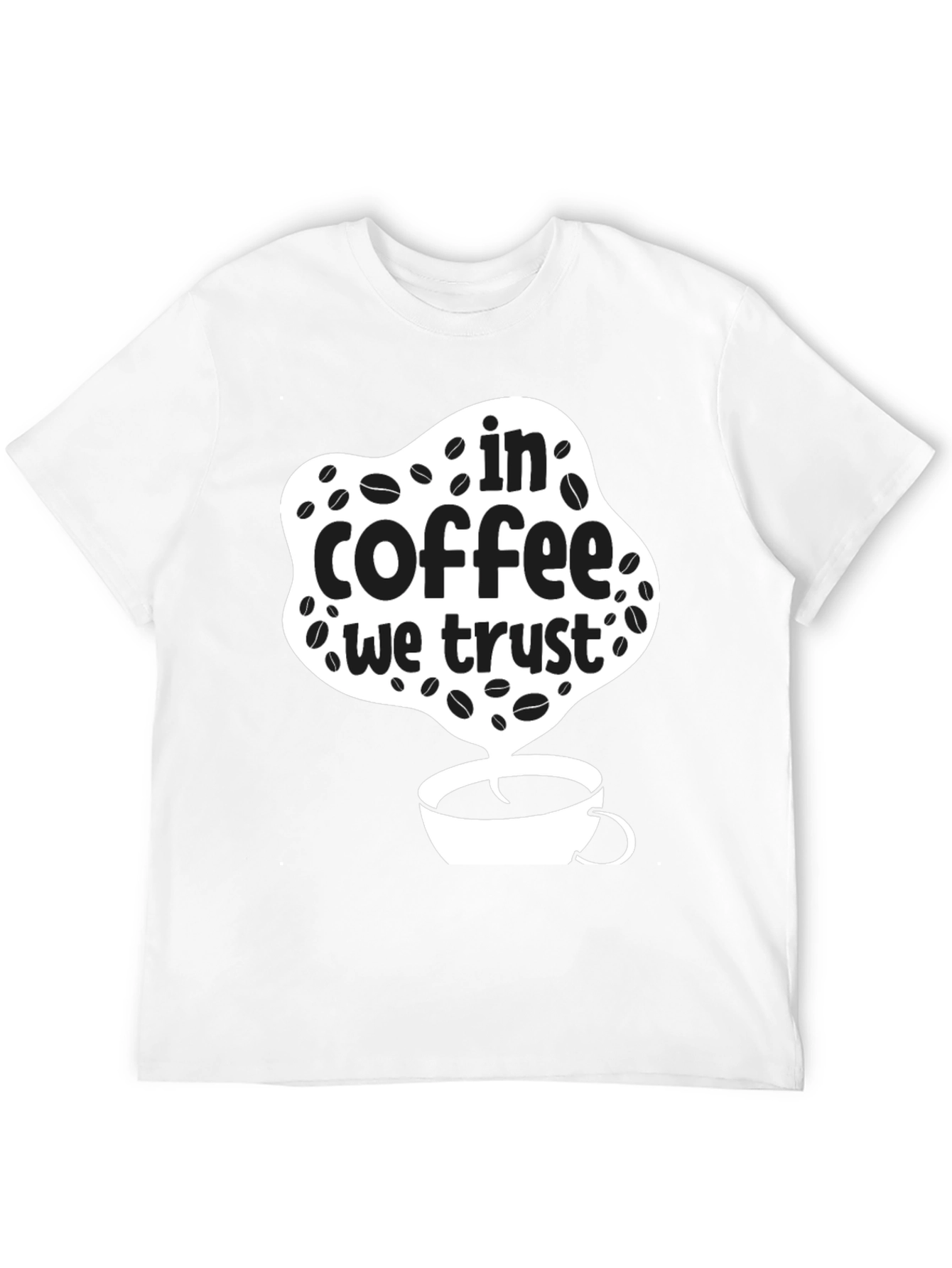 In Coffee We Trust Graphic Tee - Black