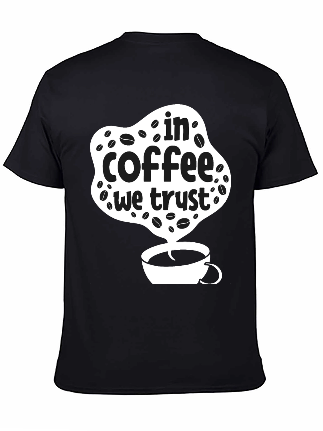 In Coffee We Trust Graphic Tee - Black