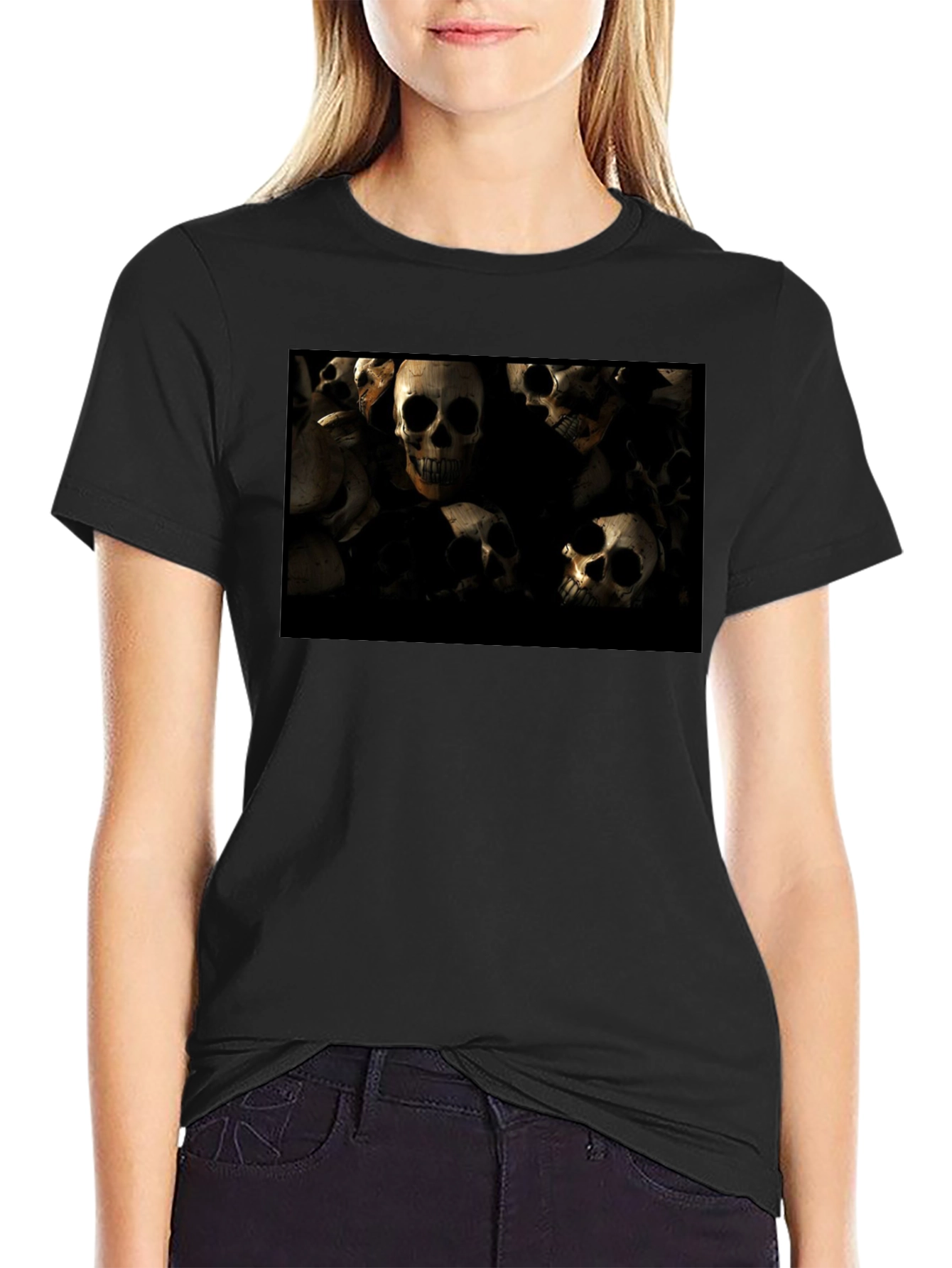 Skull Pile Graphic T-Shirt