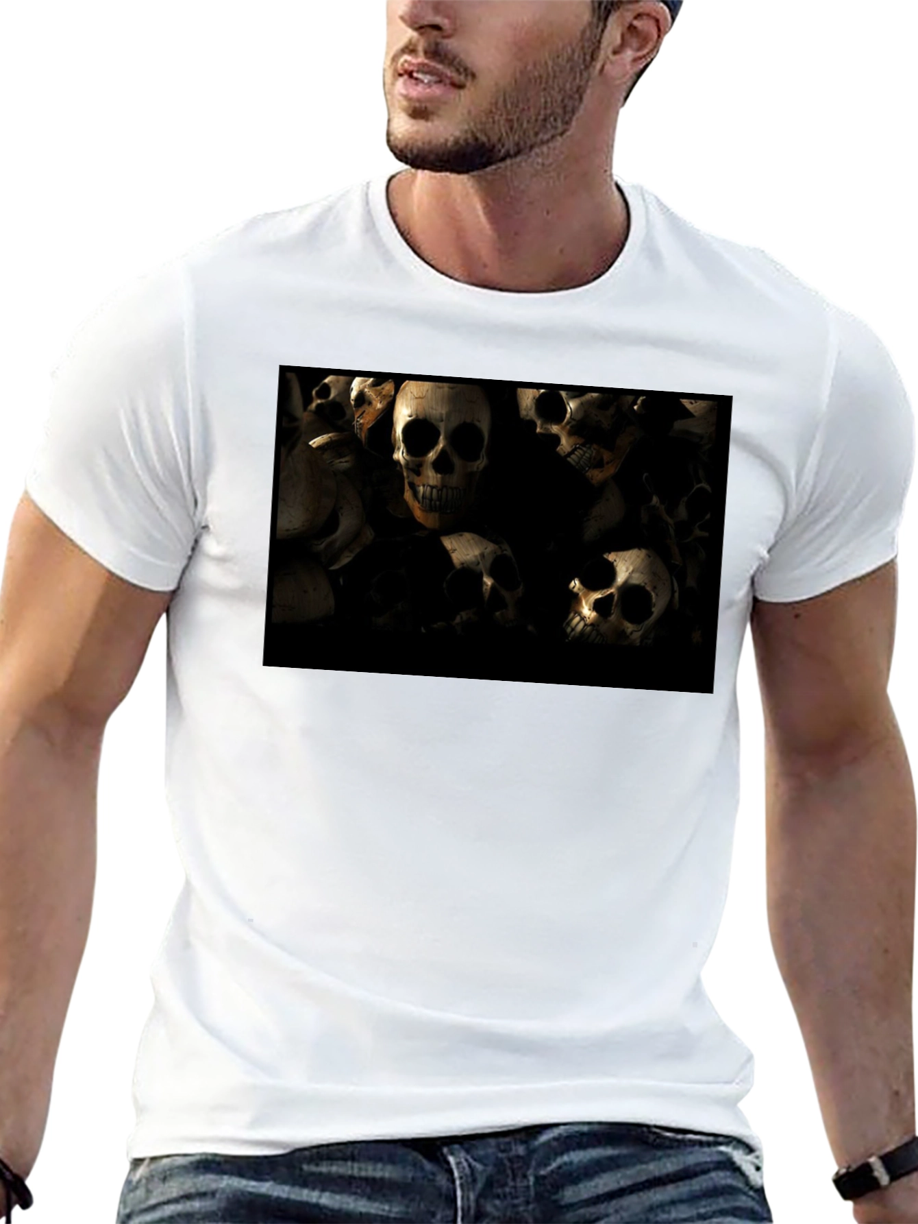 Skull Pile Graphic T-Shirt