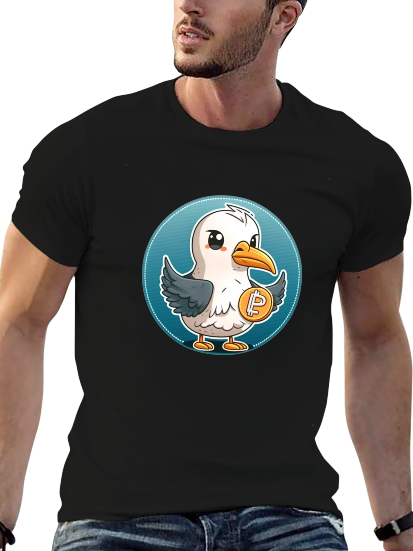 Seagull Crypto T-Shirt - Unique Design