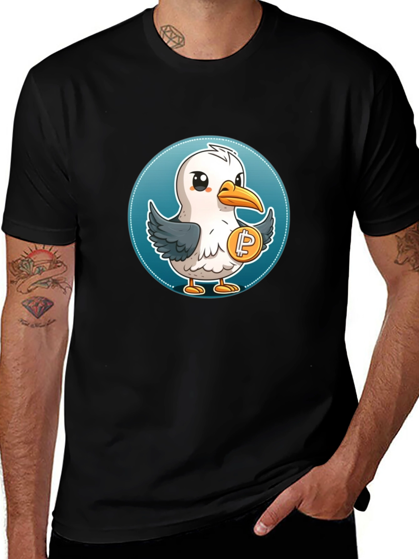 Seagull Crypto T-Shirt - Unique Design