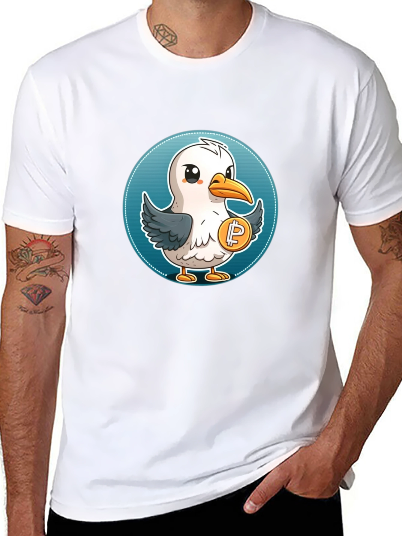 Seagull Crypto T-Shirt - Unique Design