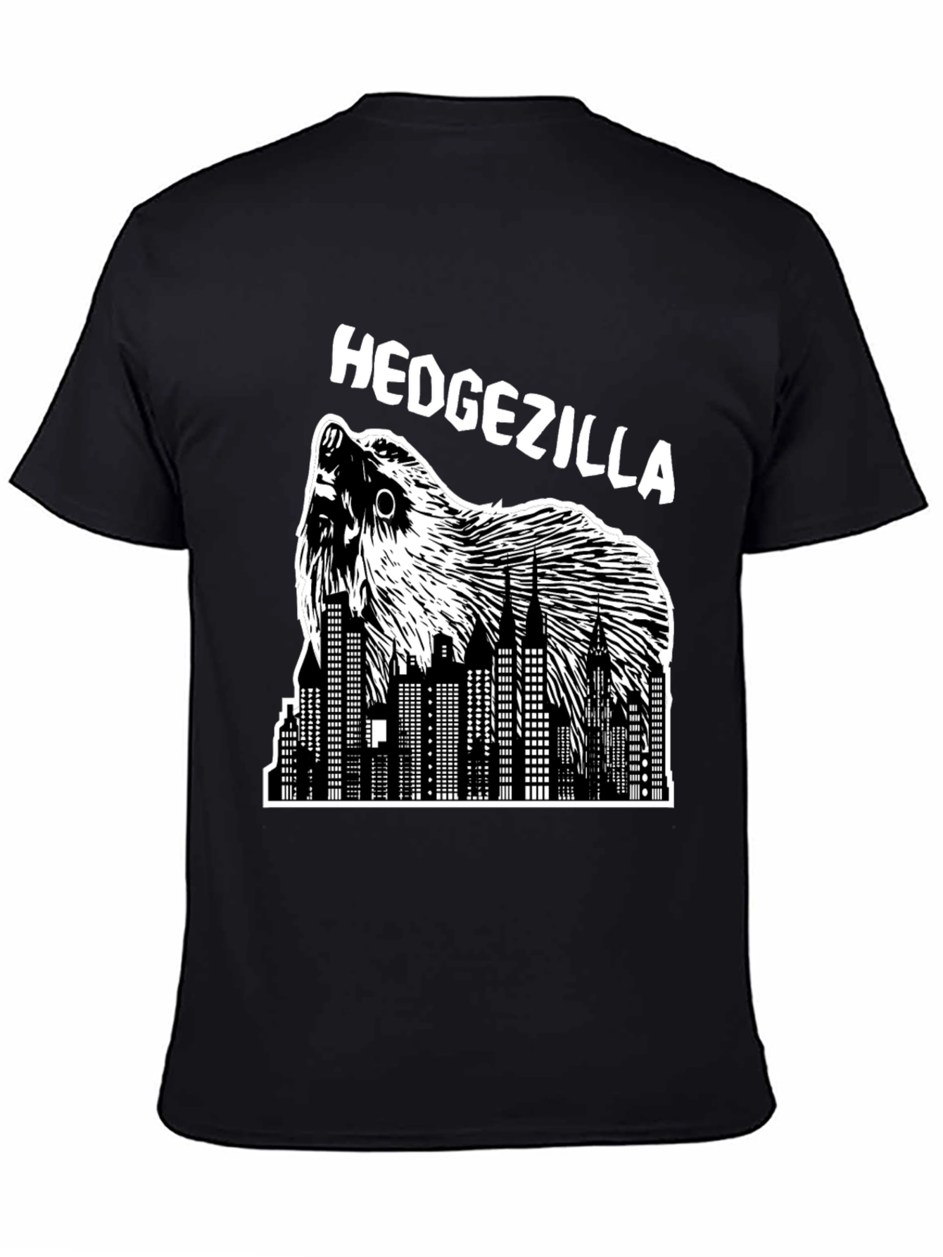 Hedgezilla Black Graphic T-Shirt