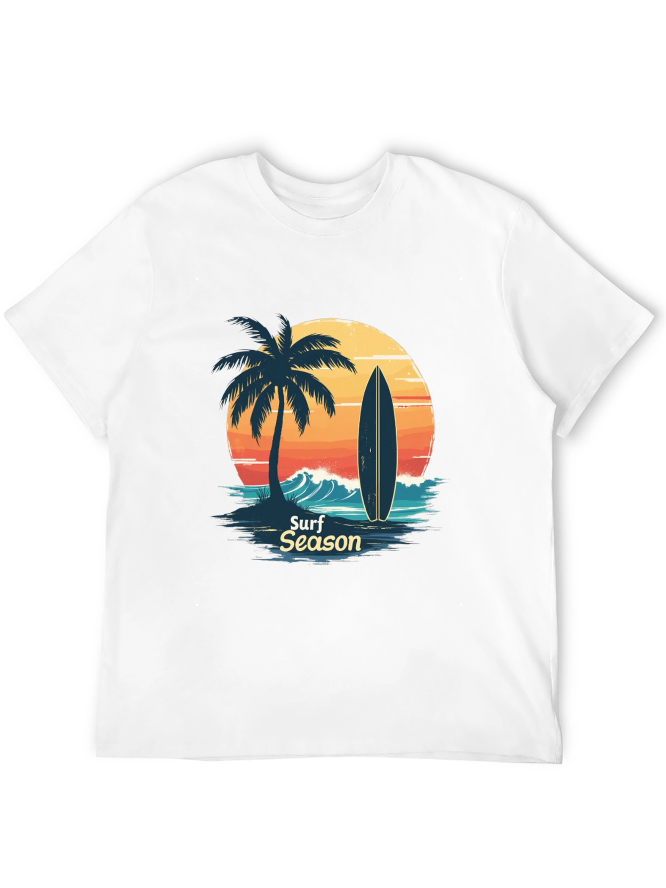 Surf Season Graphic Tee - Mens Black T-Shirt