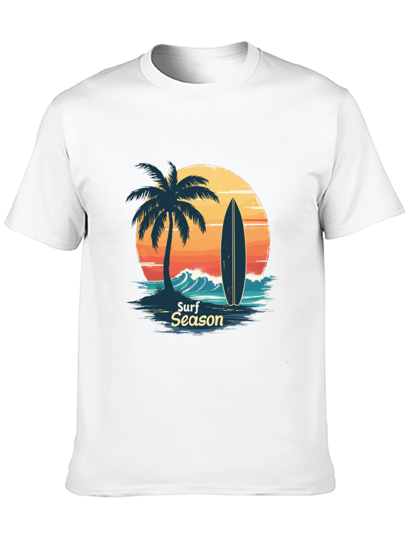 Surf Season Graphic Tee - Mens Black T-Shirt