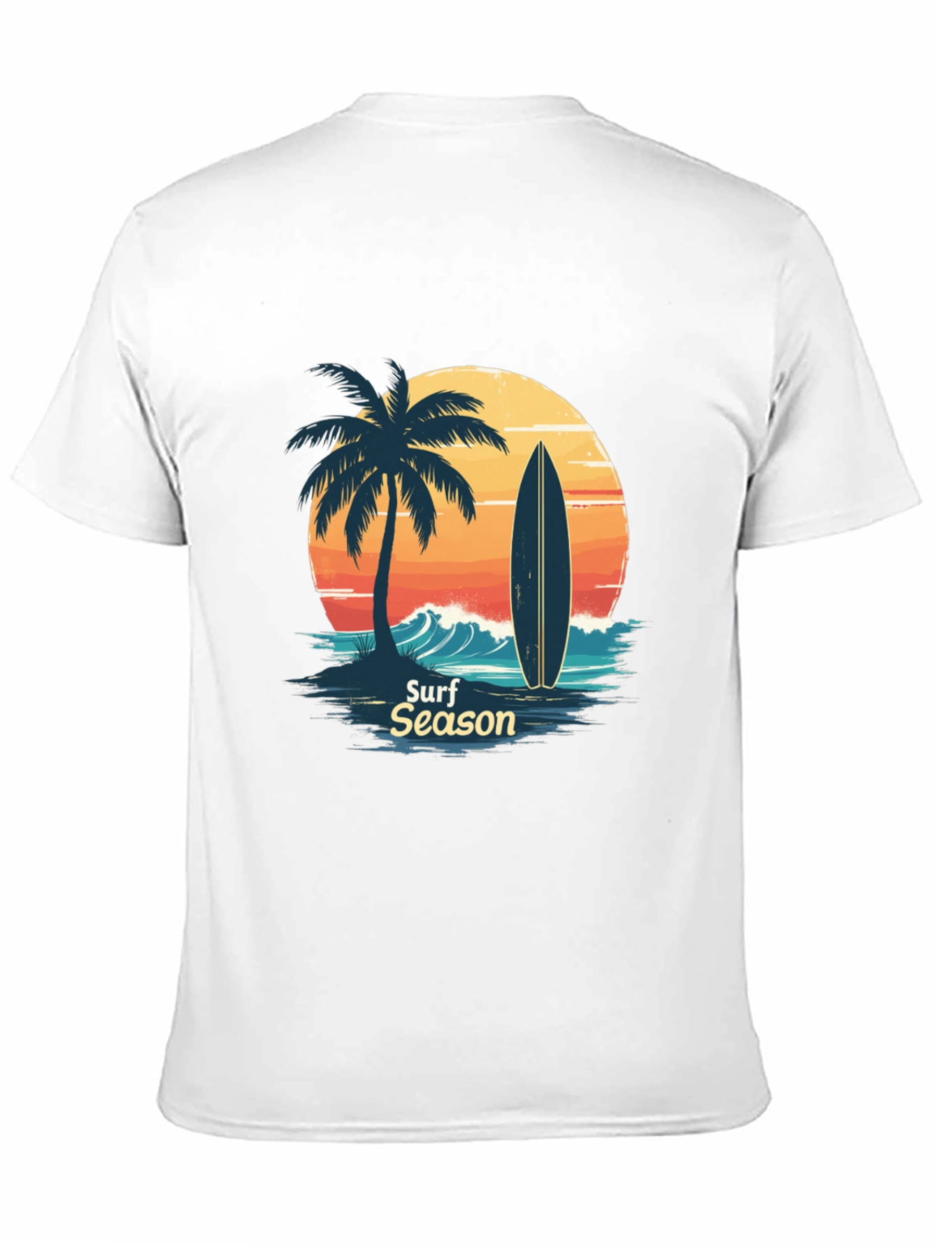 Surf Season Graphic Tee - Mens Black T-Shirt
