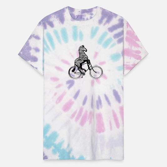 Zebra Riding On Bicycle Funny Stripes Animal Rider