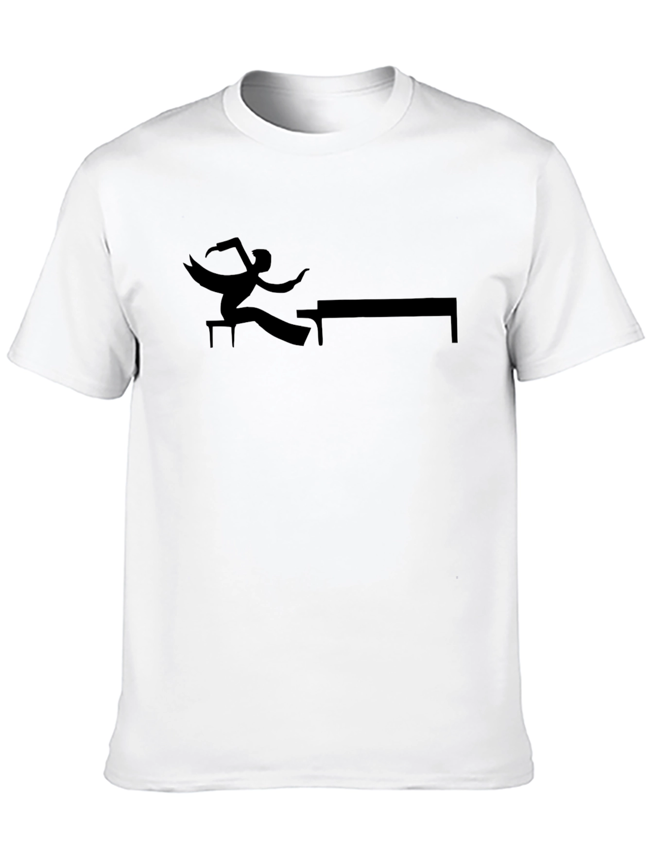 Silhouette Piano T-Shirt - Black Graphic Tee