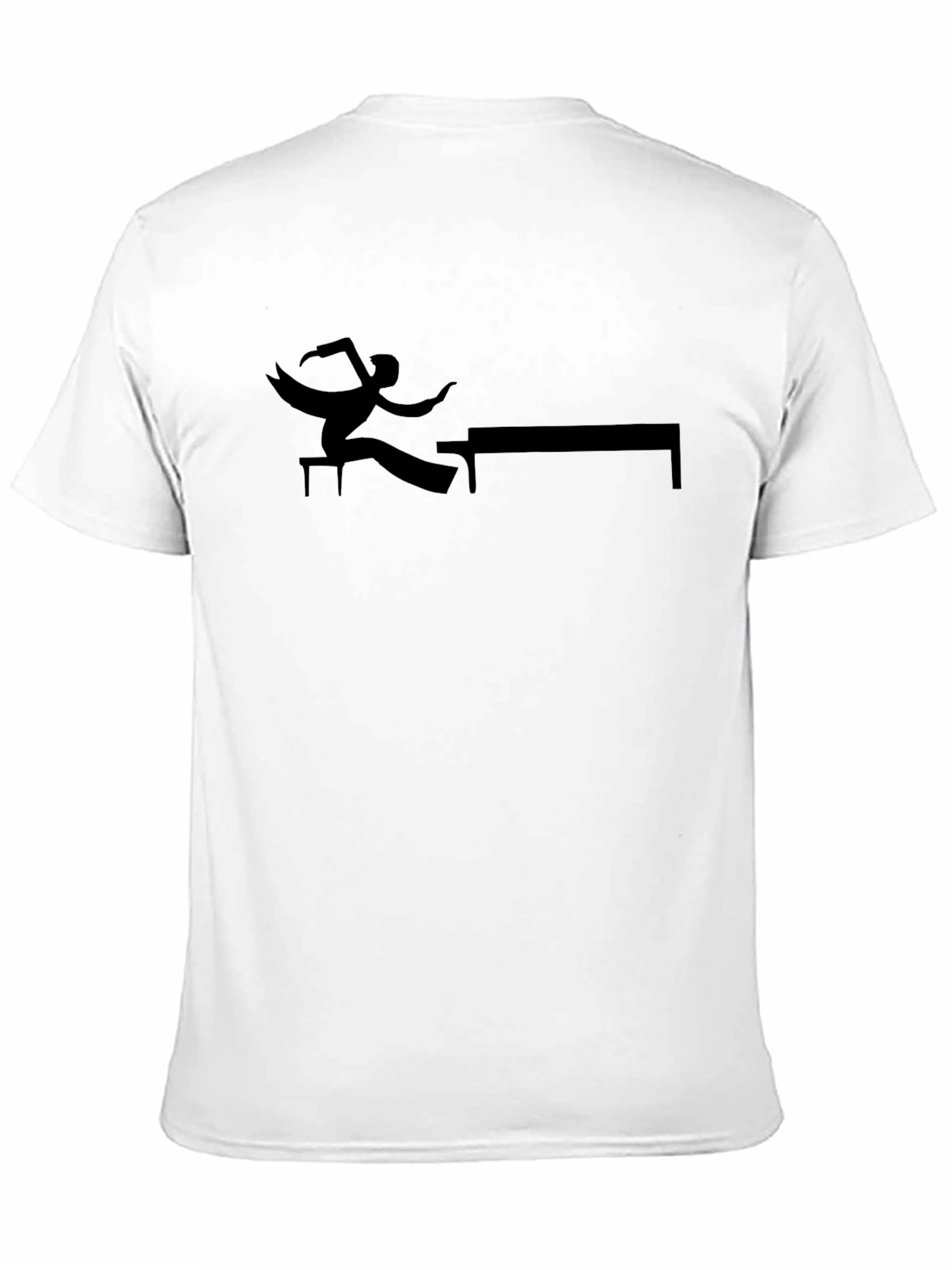 Silhouette Piano T-Shirt - Black Graphic Tee