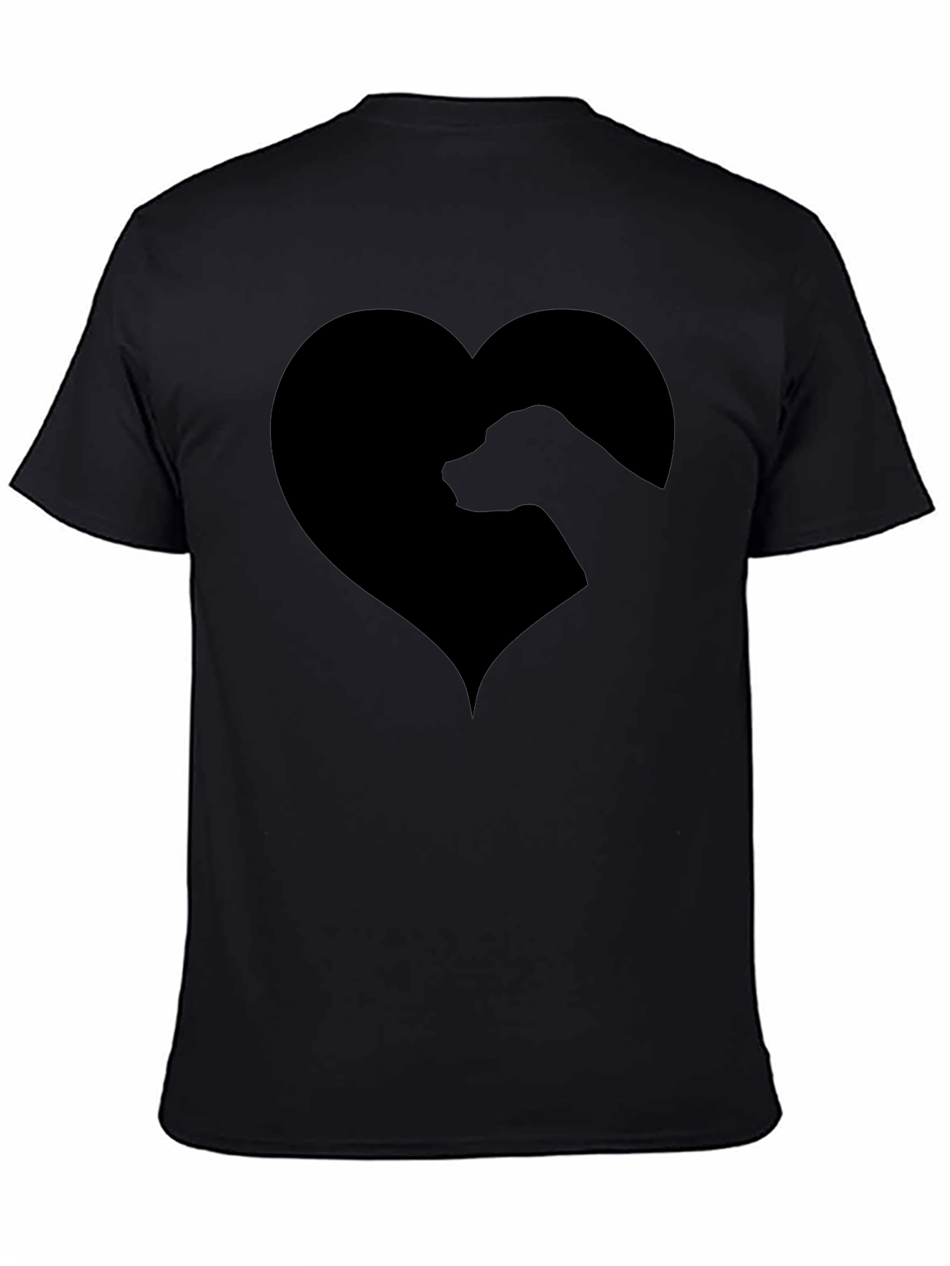Dog Lover Black Heart T-Shirt