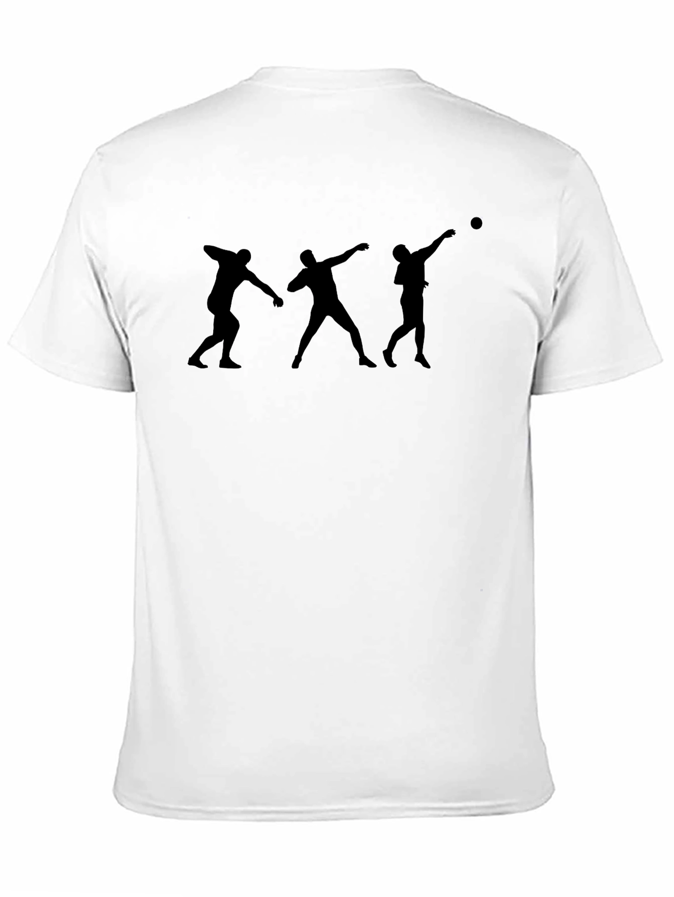Shot Put Silhouette Graphic Tee - Black Cotton T-Shirt