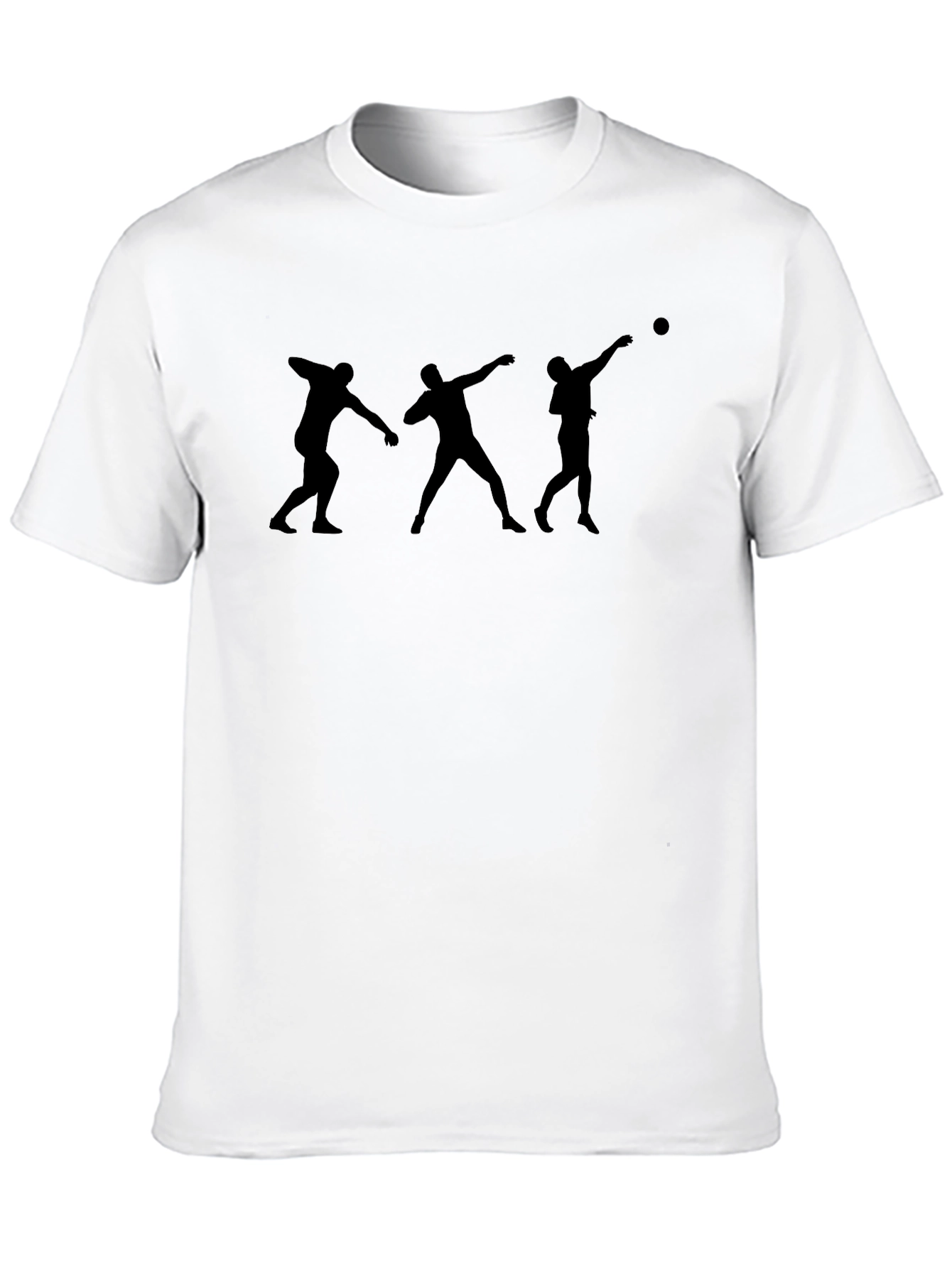 Shot Put Silhouette Graphic Tee - Black Cotton T-Shirt