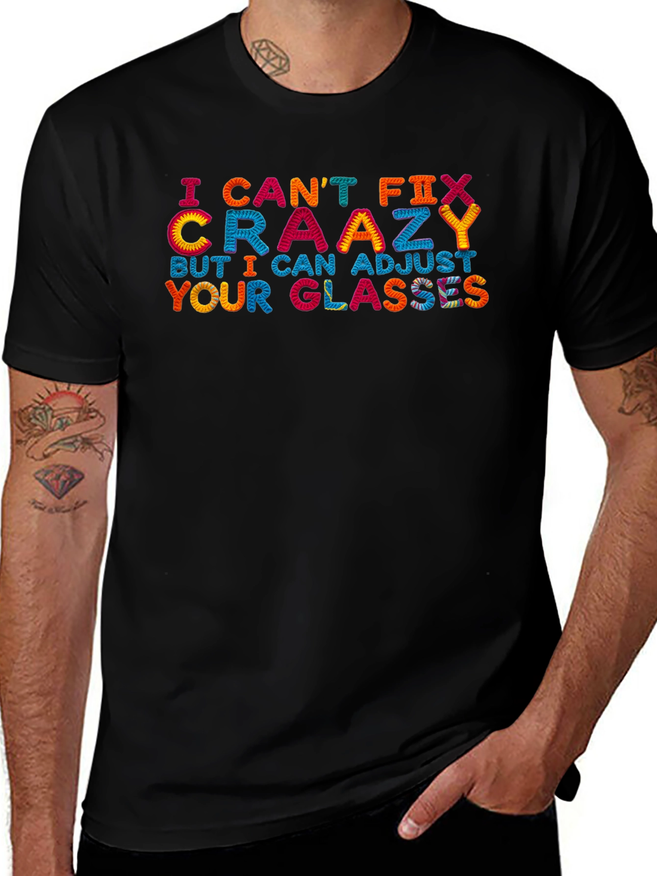 Funny Optometrist T-Shirt - Cant Fix Crazy