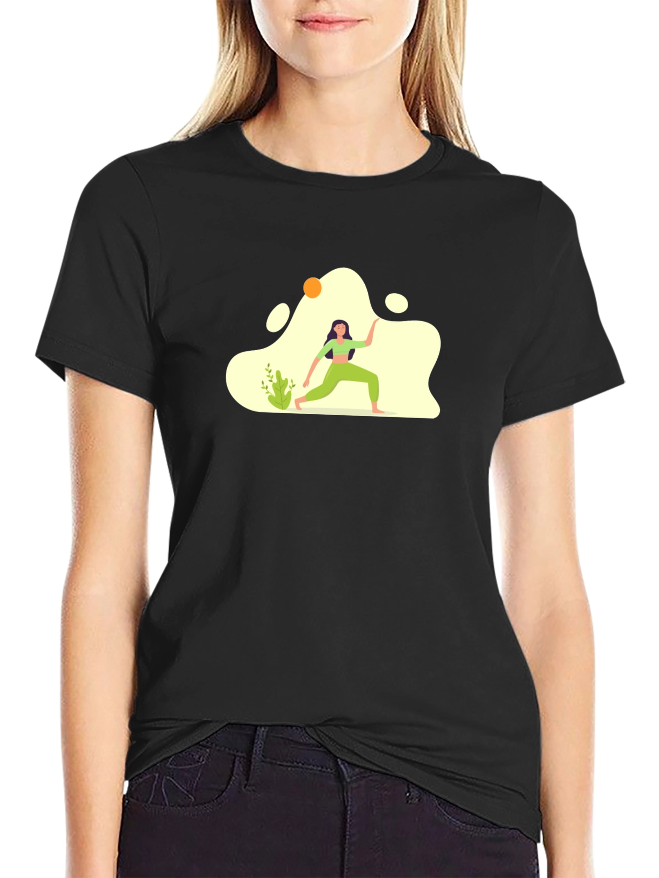 Yoga Graphic Black T-Shirt for Men