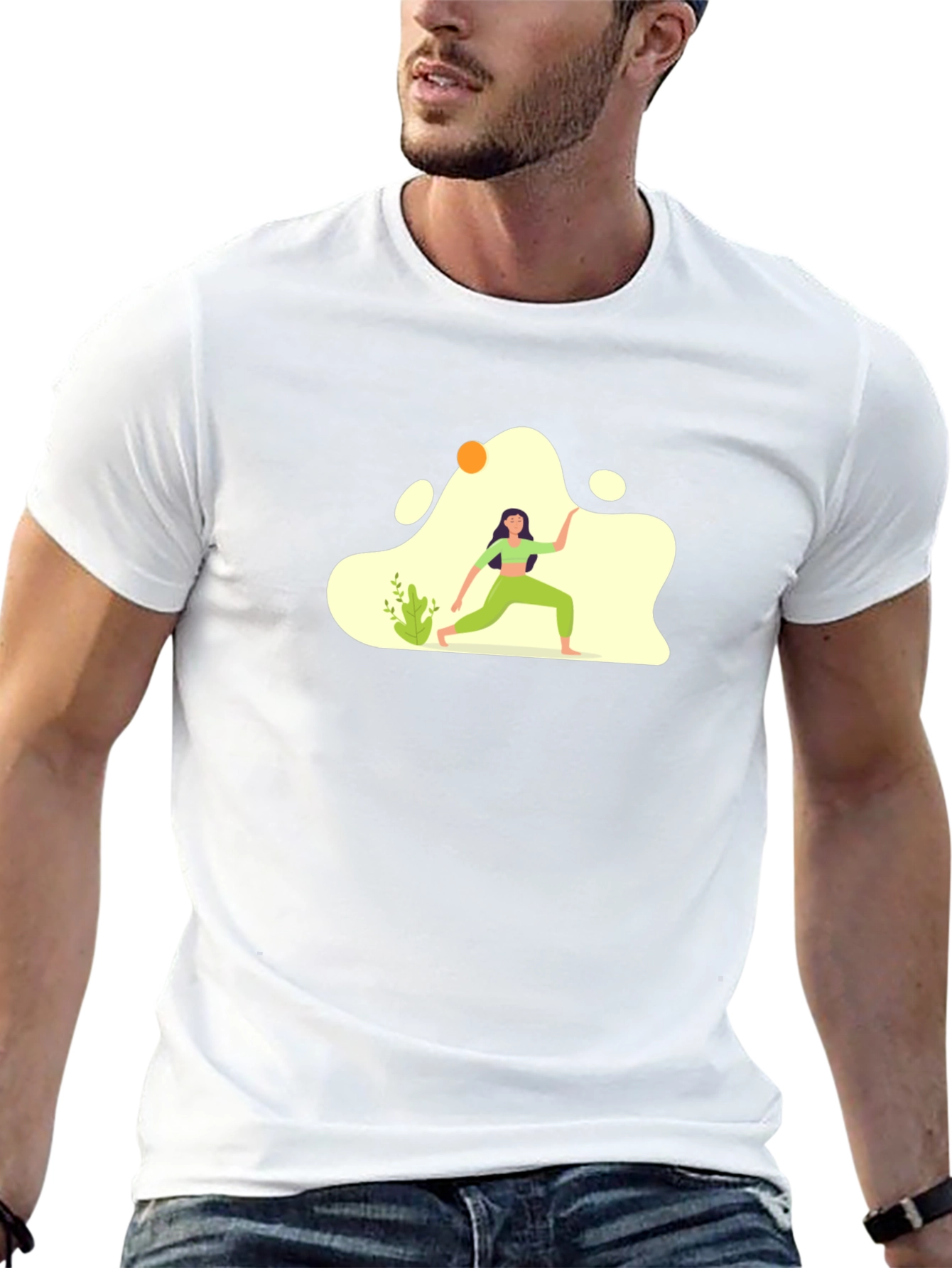 Yoga Graphic Black T-Shirt for Men
