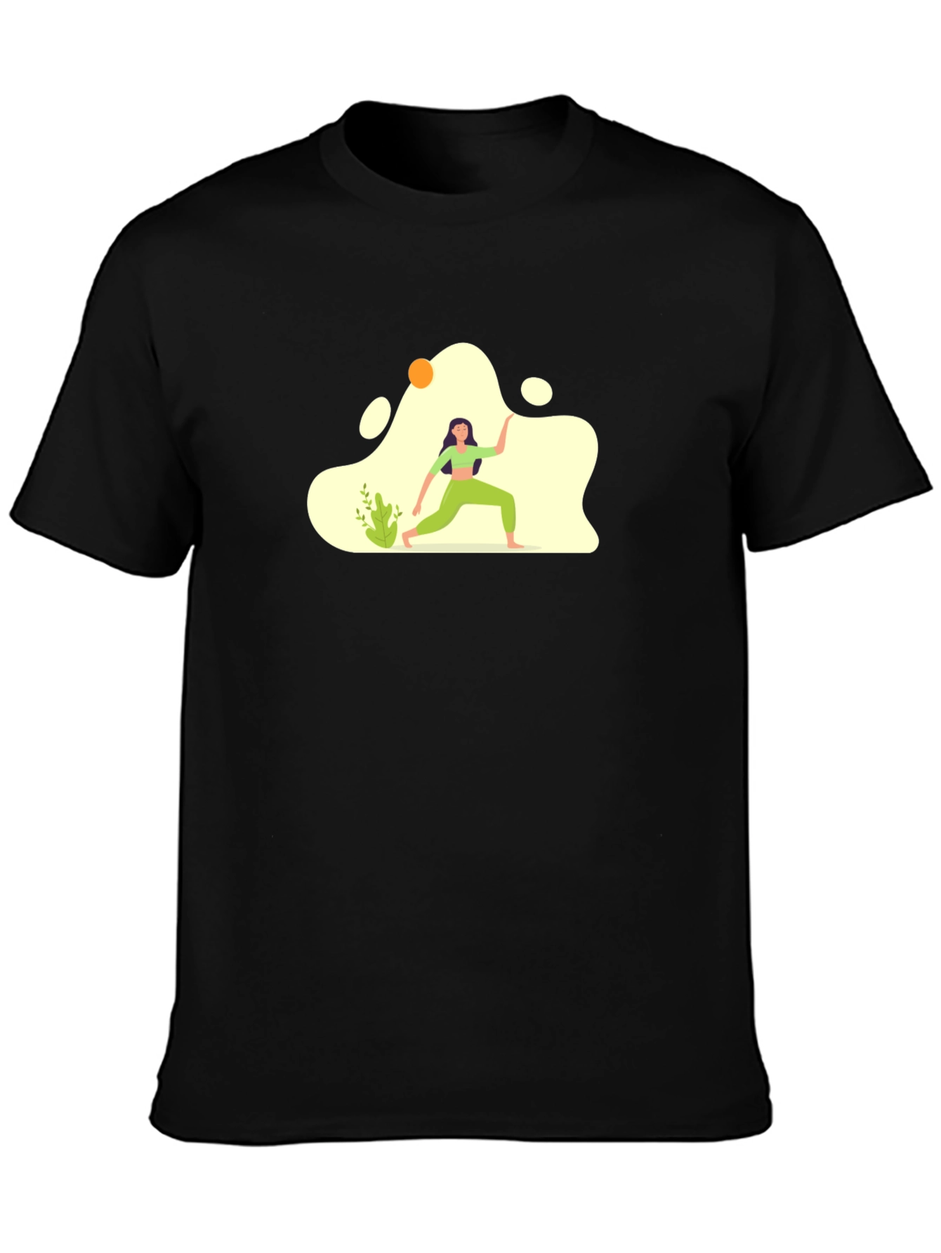 Yoga Graphic Black T-Shirt for Men
