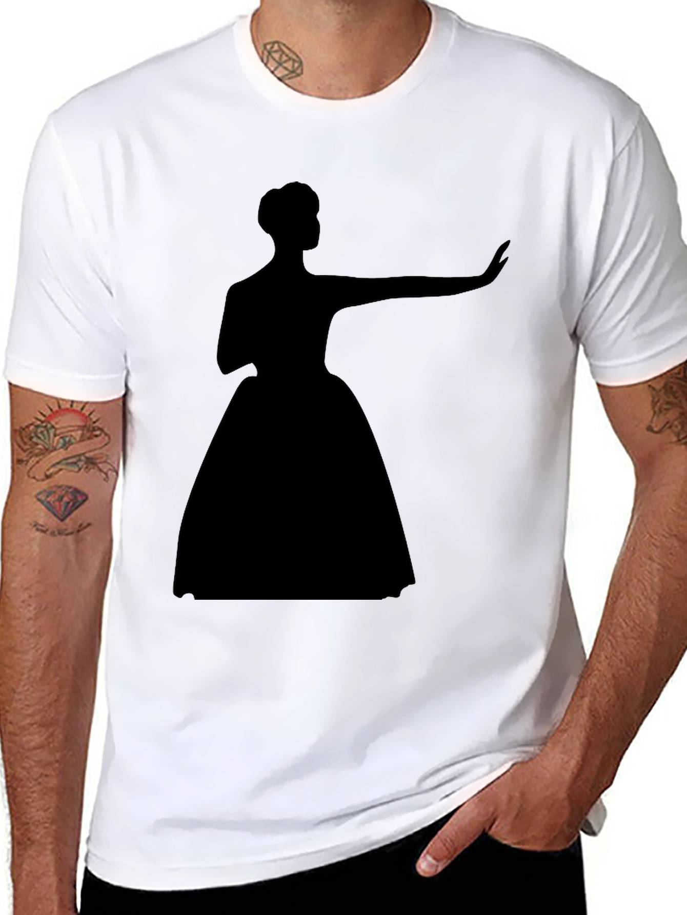 Silhouette Lady Black T-Shirt