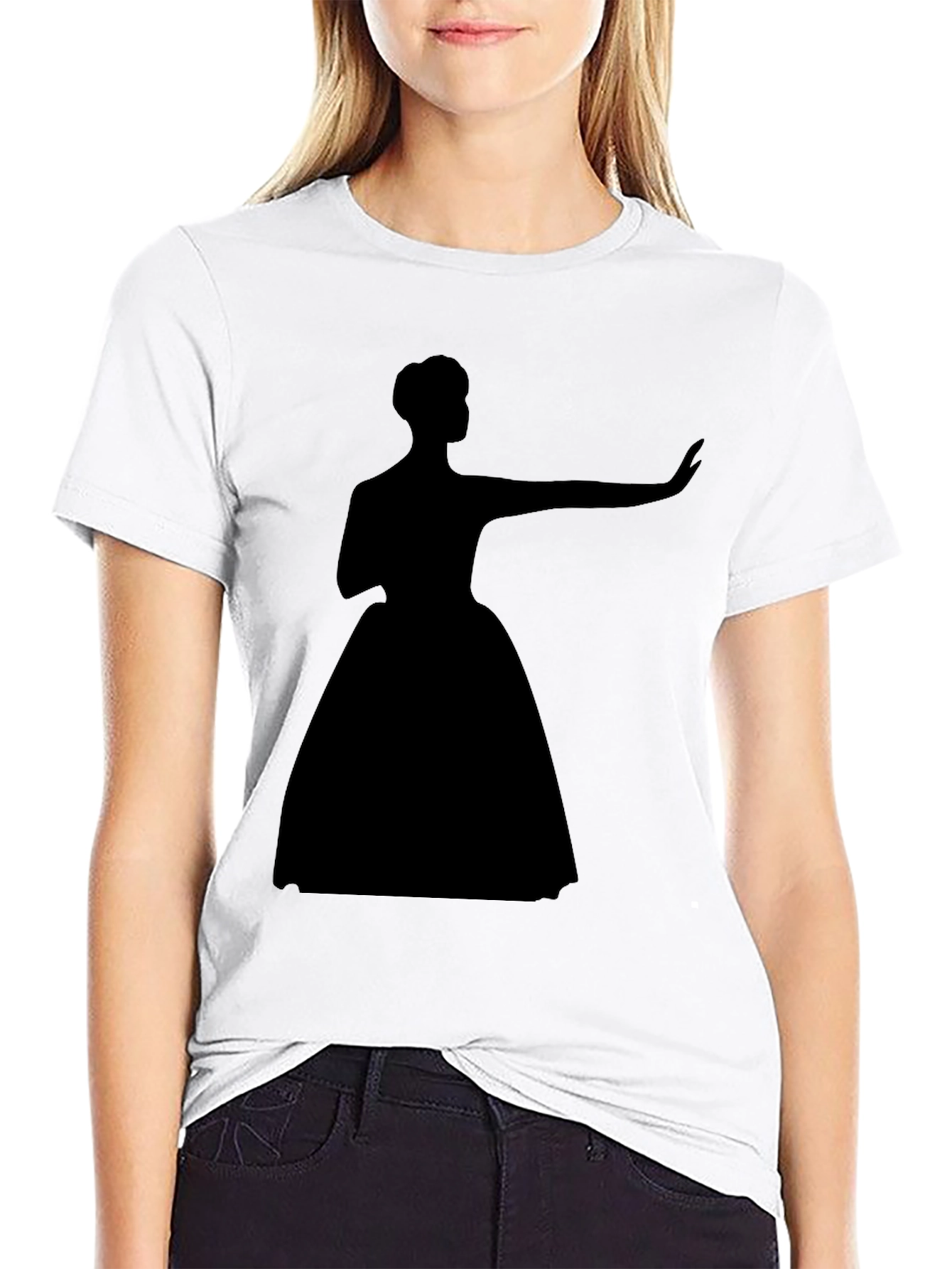 Silhouette Lady Black T-Shirt