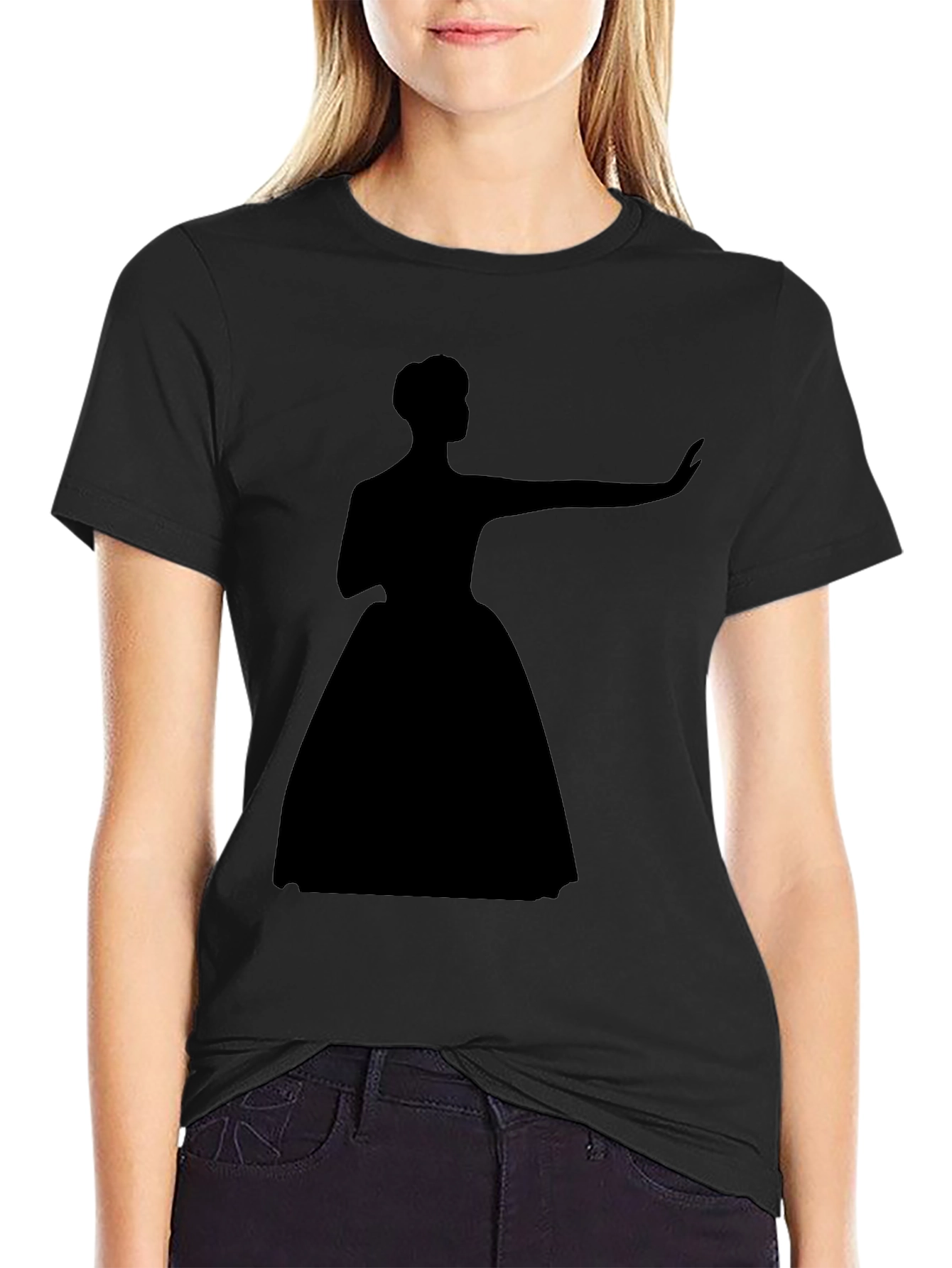 Silhouette Lady Black T-Shirt