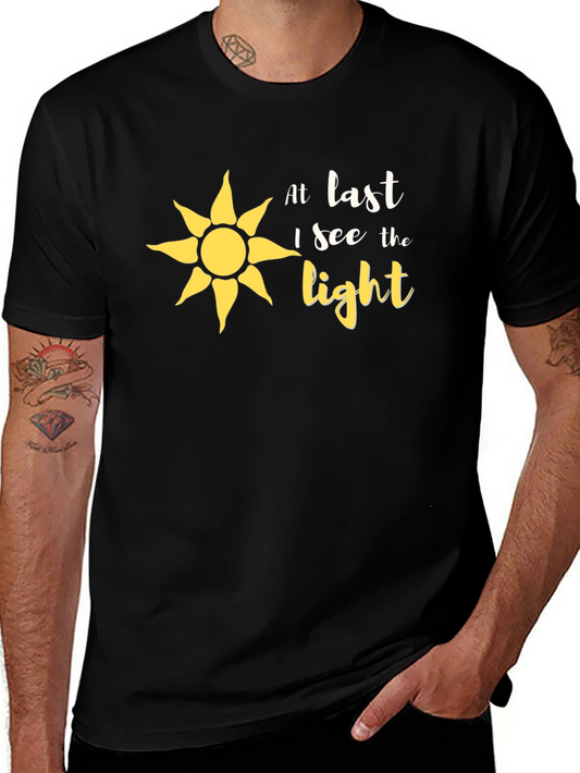 Tangled Inspired At Last I See The Light Black T-Shirt
