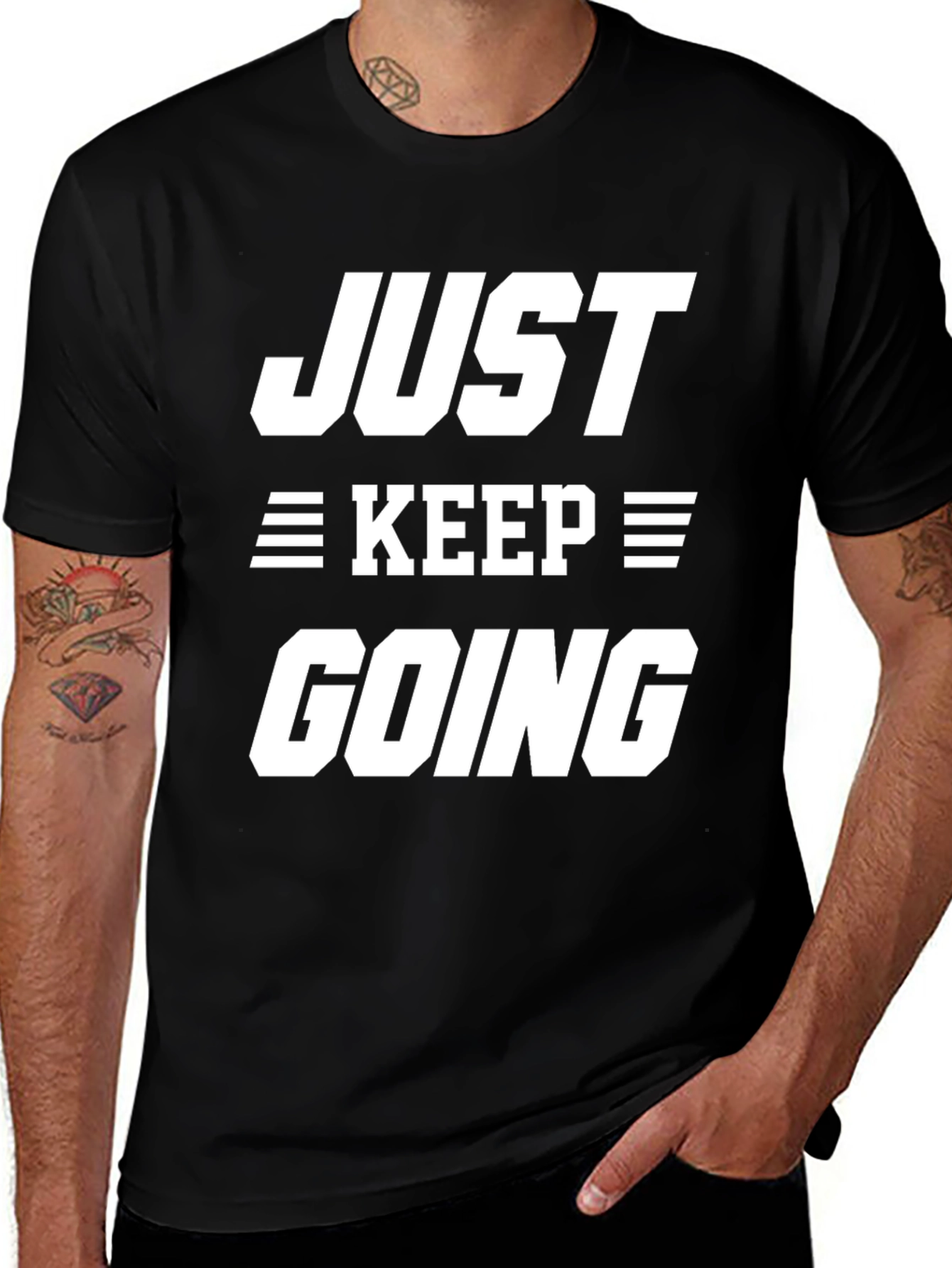 Just Keep Going Graphic Tee - Motivational T-Shirt