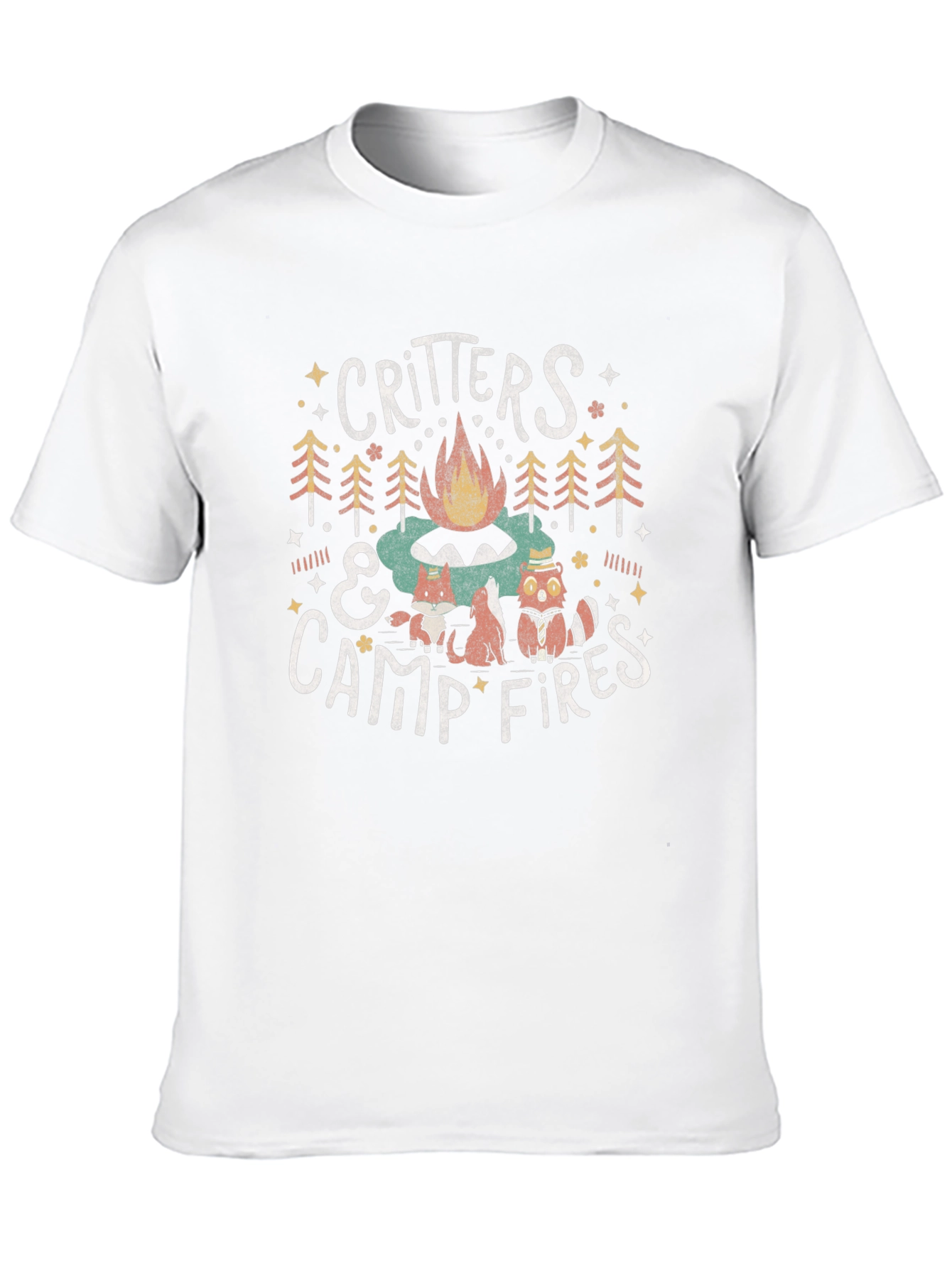 Critters & Campfires Graphic T-Shirt - Cozy Camping Style