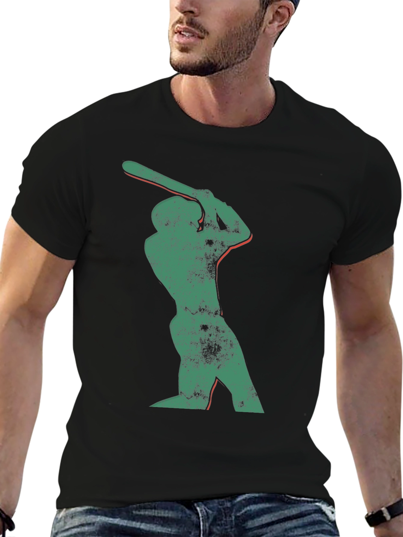 Baseball Player Graphic T-Shirt