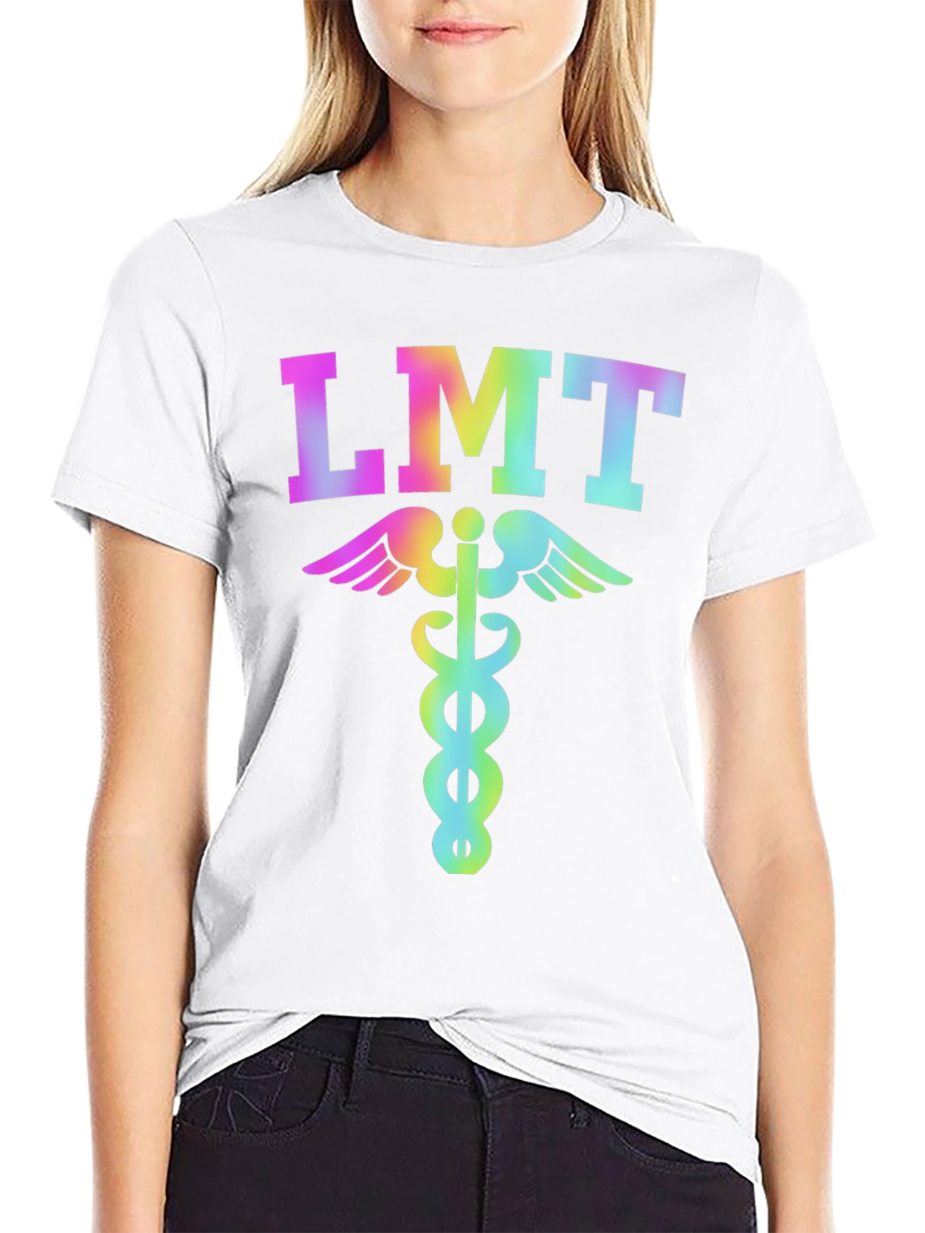 LMT Rainbow Caduceus T-Shirt - EMT Licensed Medical Tee