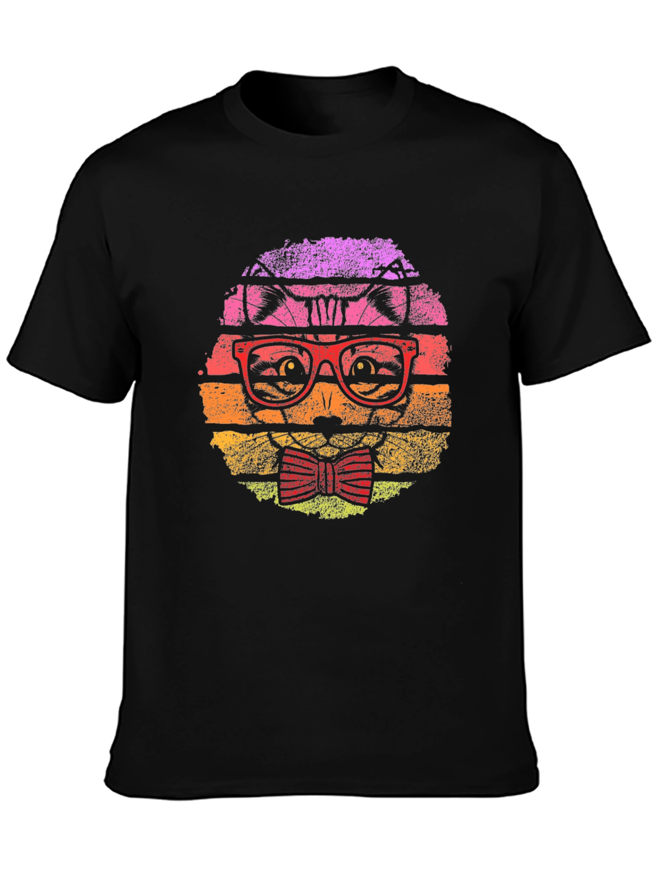 Retro Cat T-Shirt: Hipster Style for Cat Lovers
