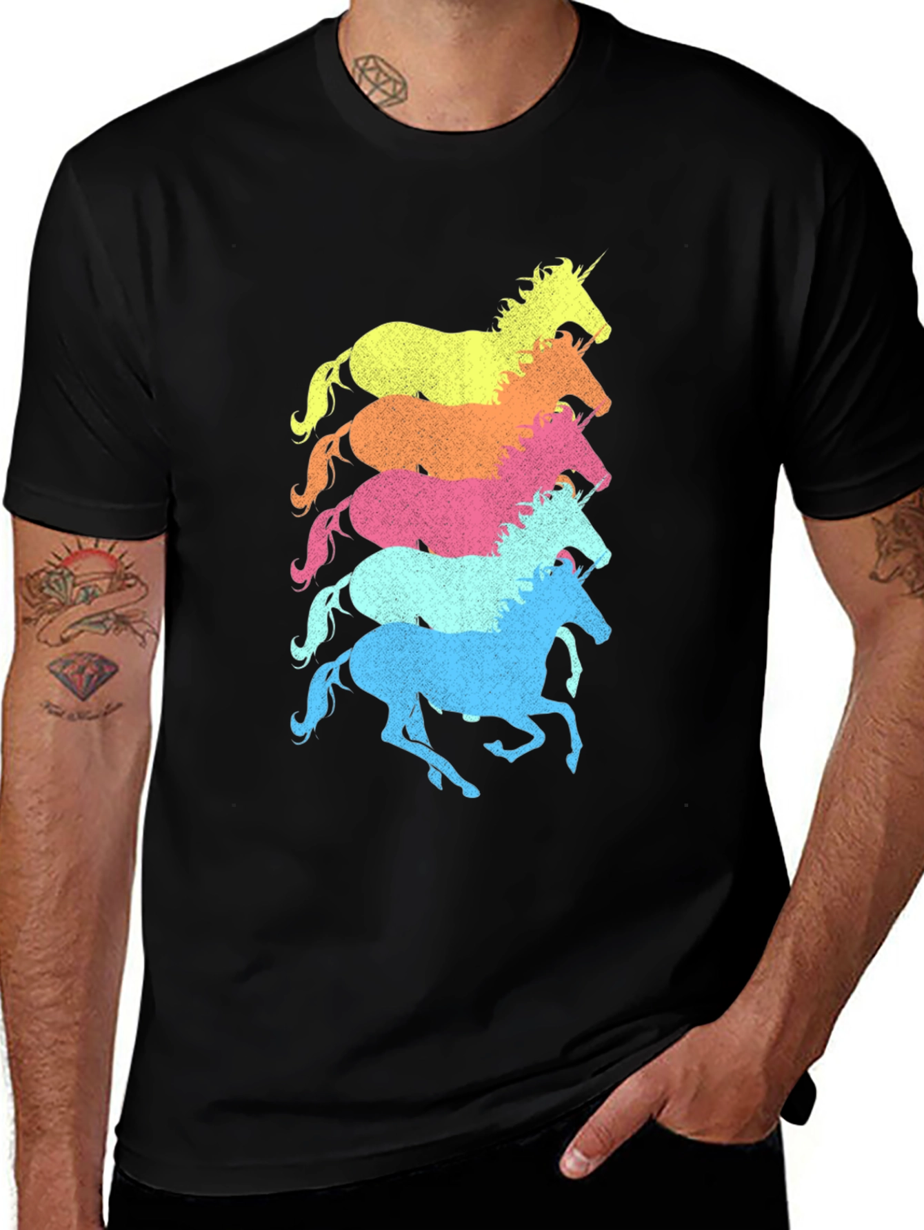 Unicorn Stack Graphic T-Shirt