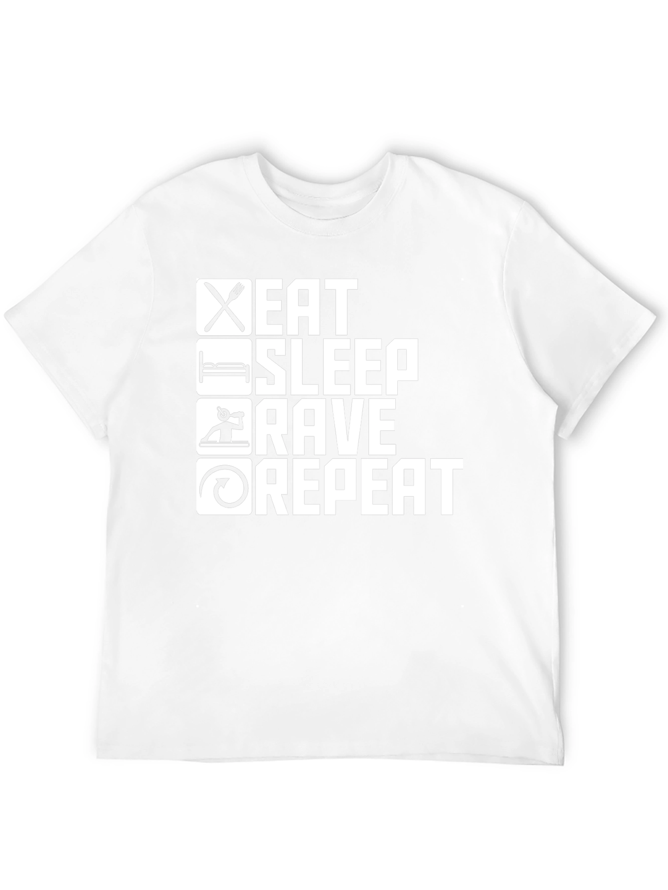 Eat Sleep Rave Repeat T-Shirt - Black
