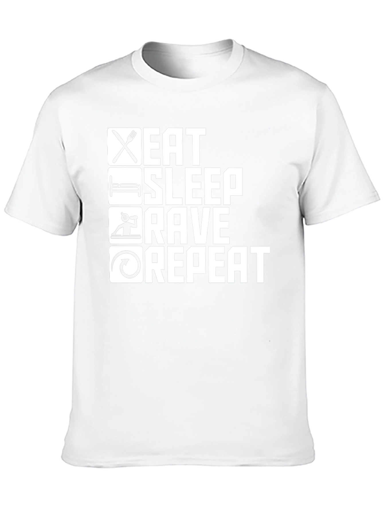 Eat Sleep Rave Repeat T-Shirt - Black