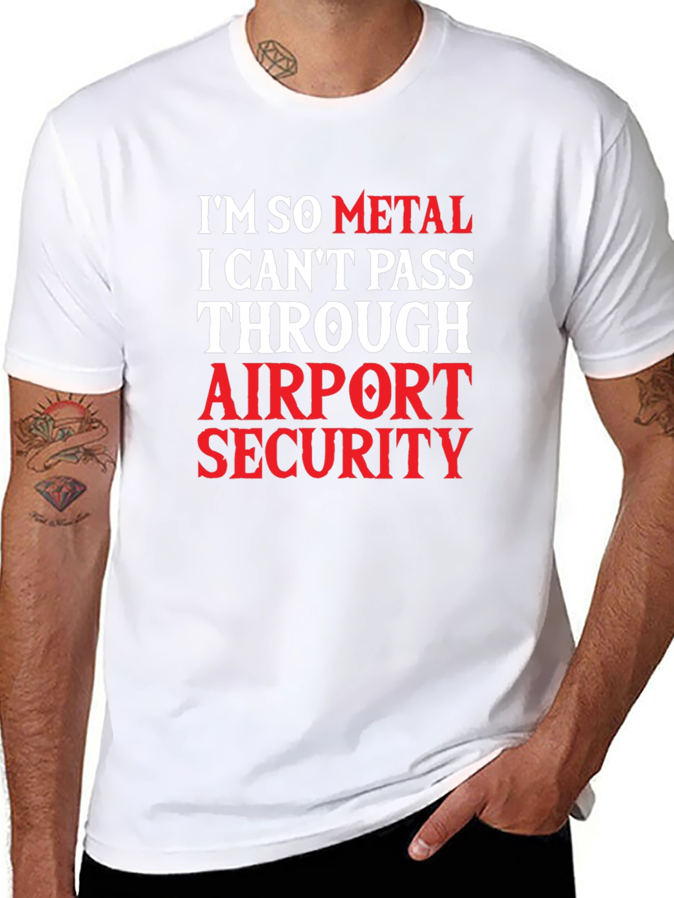 Im So Metal Airport Security Graphic Tee